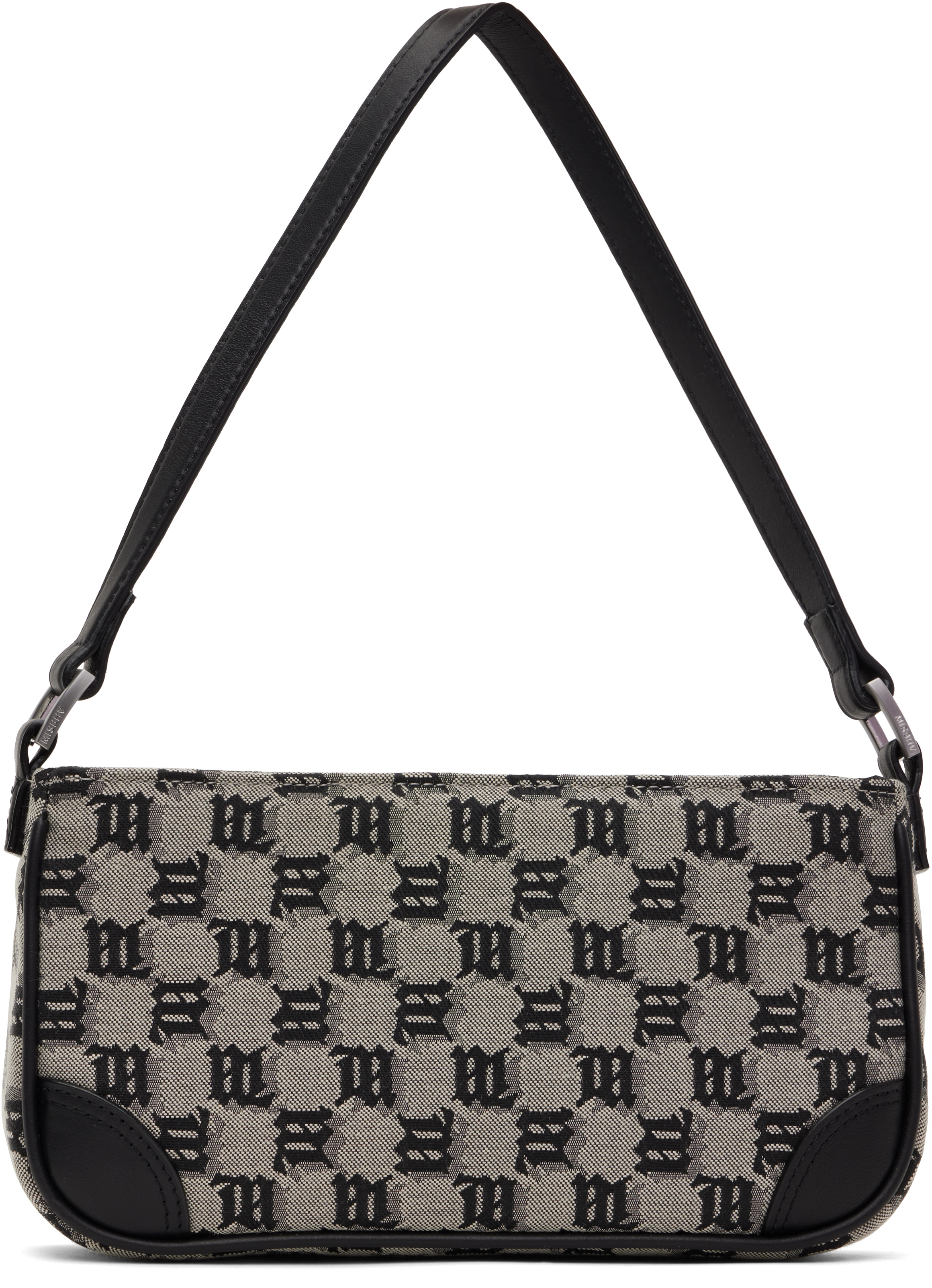 Beige 
Black Jacquard Monogram 90s Mini Bag