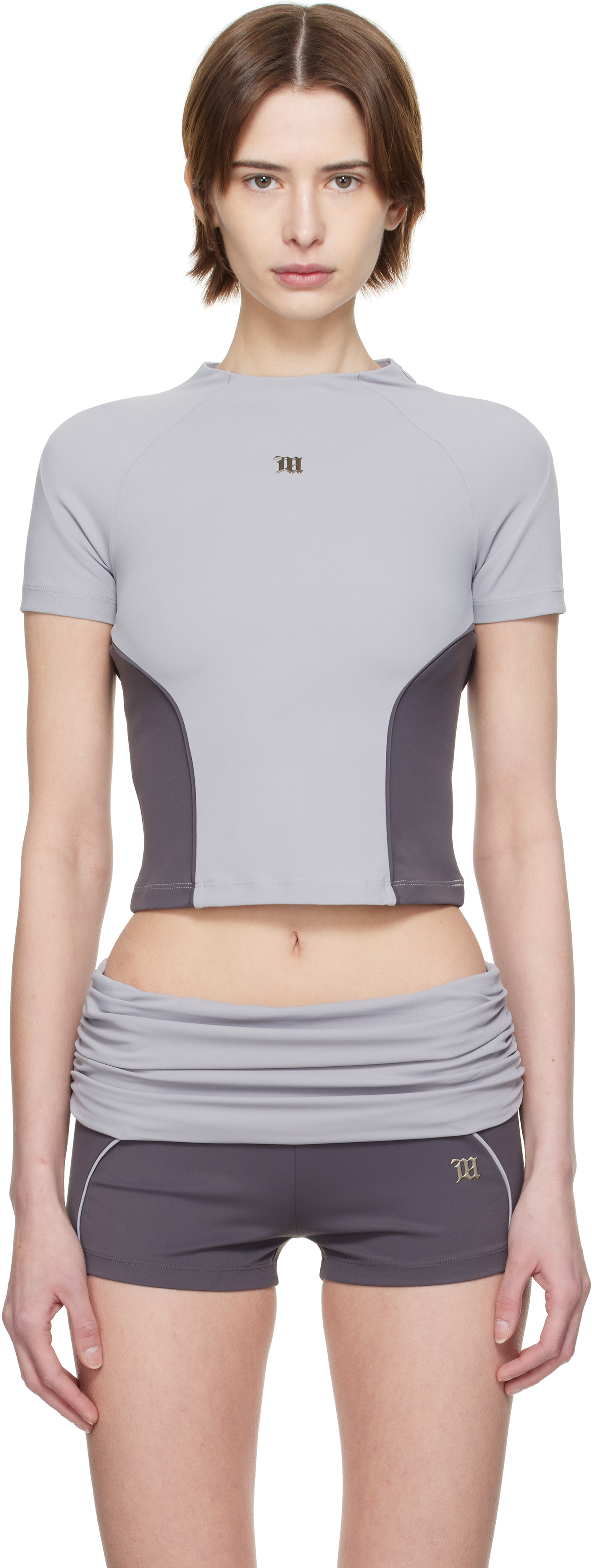 Gray Lycra Sport T-Shirt