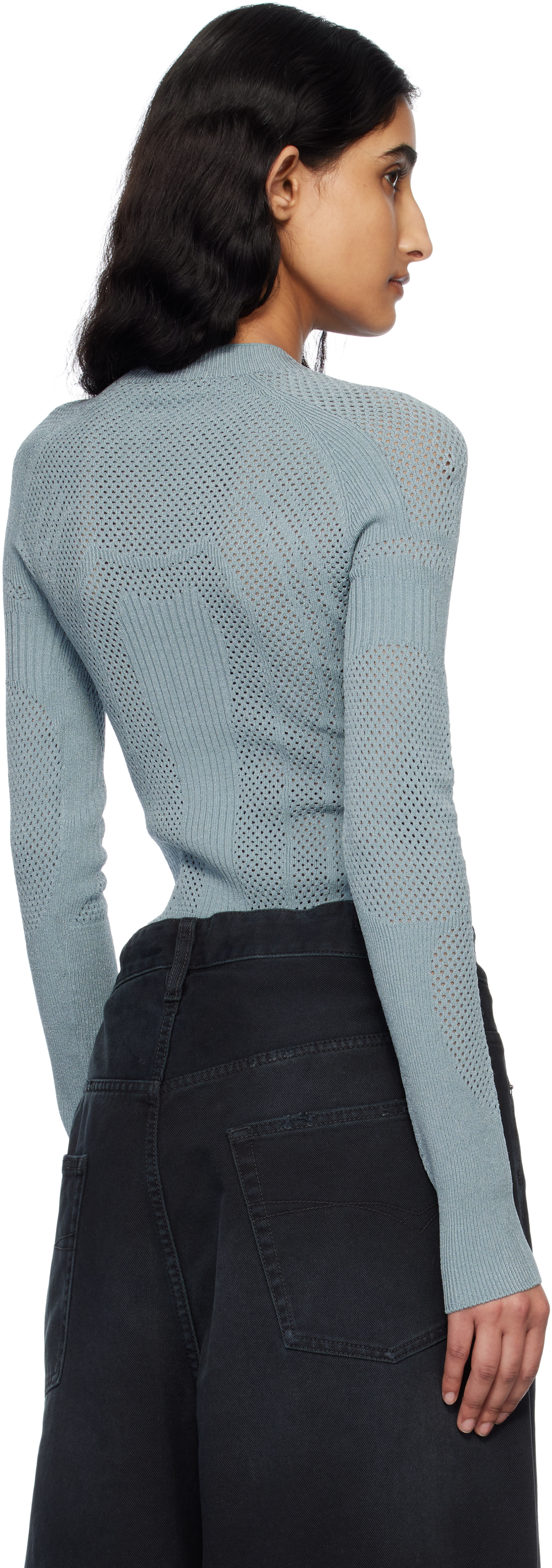 Misbhv Blue Future Sport Longsleeve Top In Blue