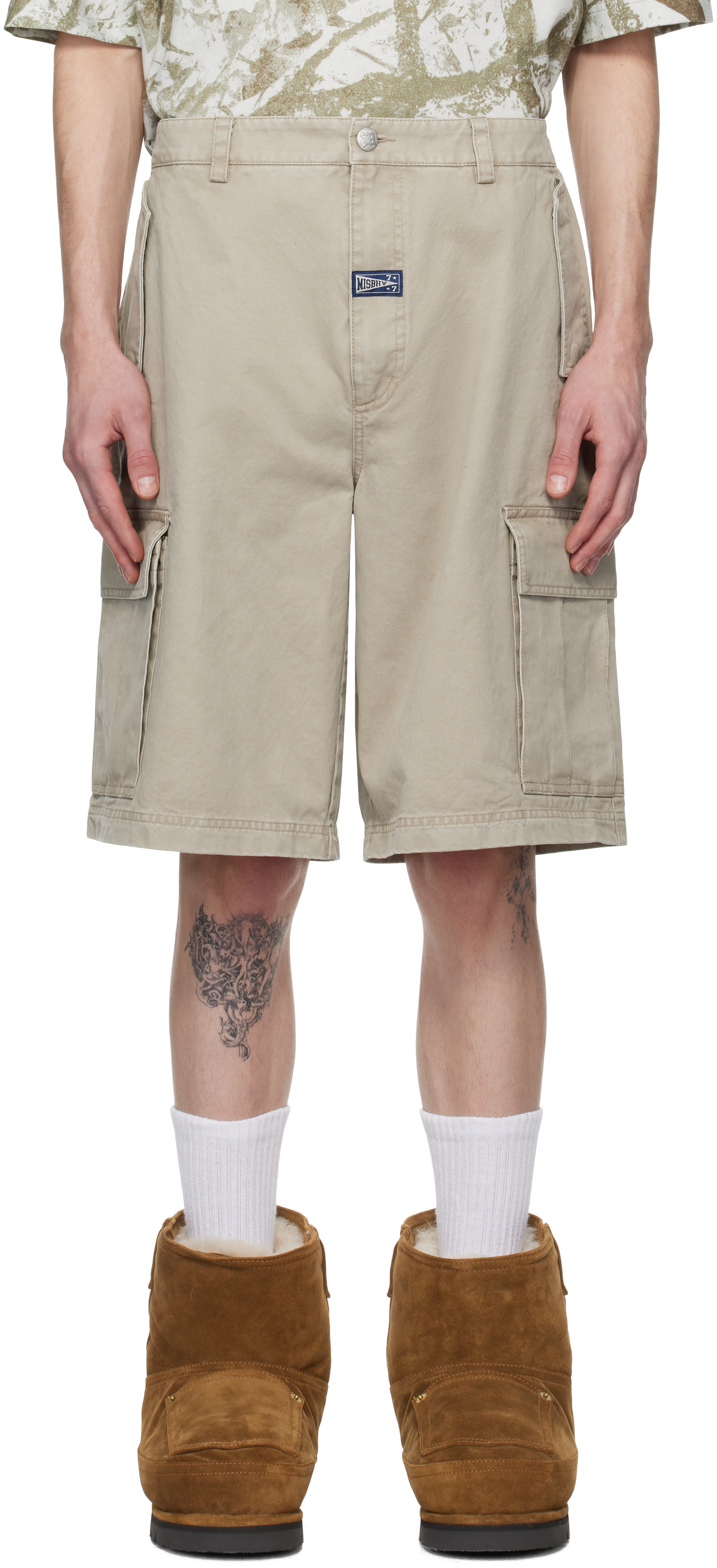 Beige Perfect Cargo Shorts