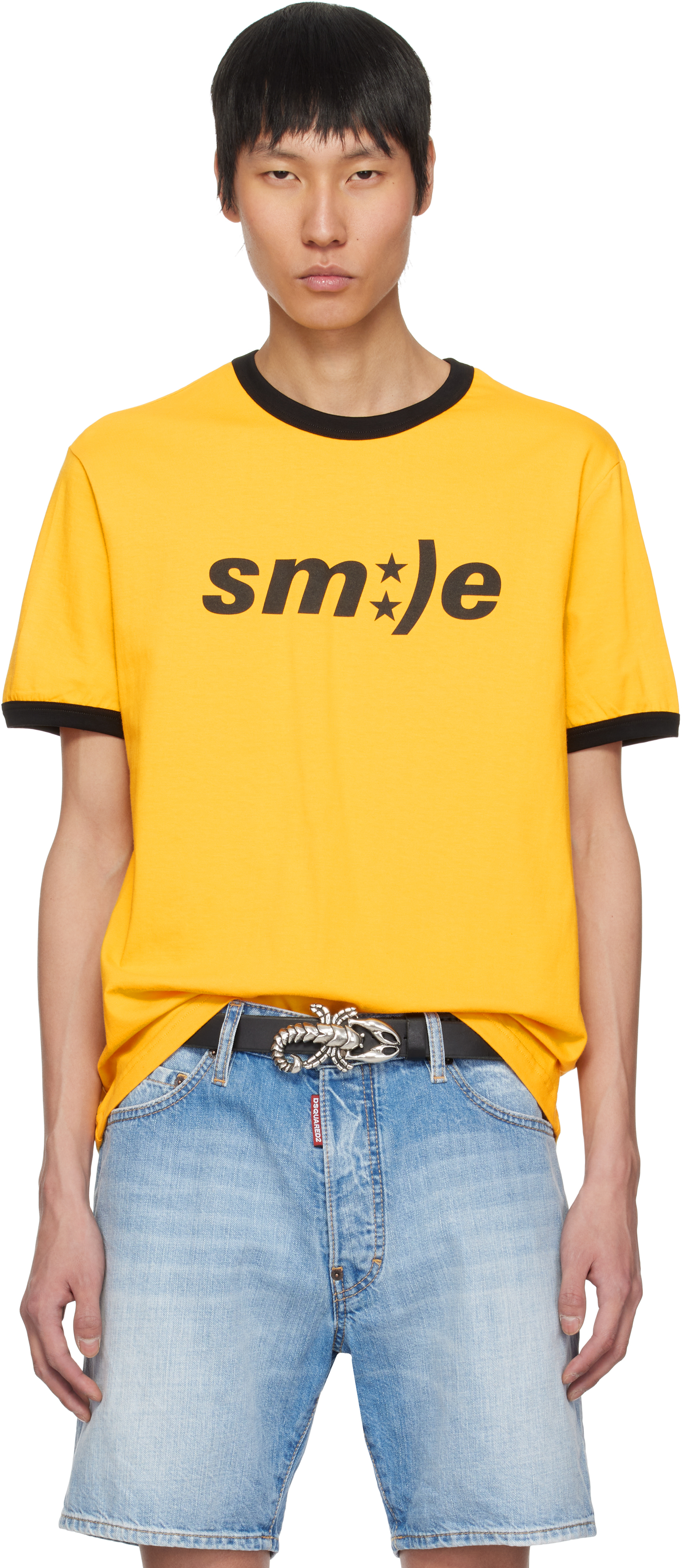 【MISBHV】Smile 70'S T-Shirt Yellow 'Smile' 70's T-shirt by MISBHV on Sale