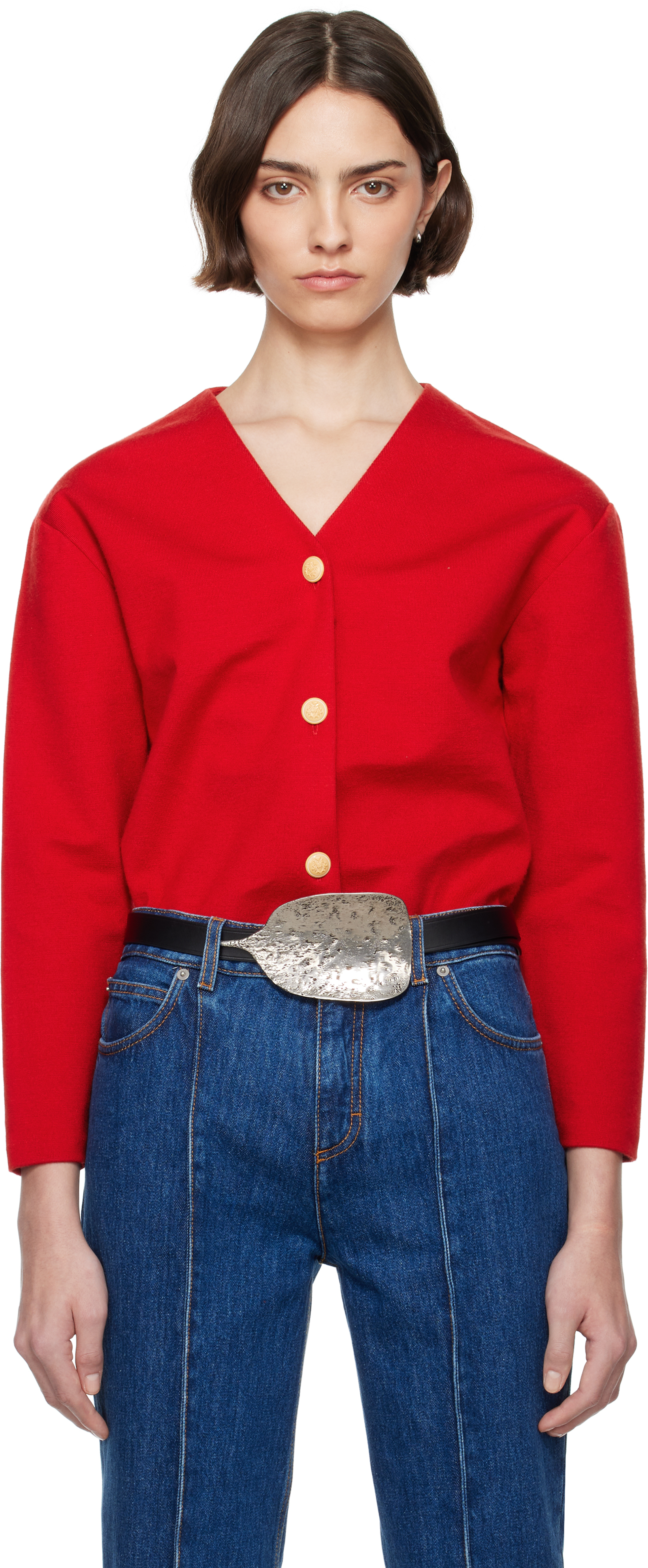 Bally L-blend Stiff Cardigan In U3b9 - Swiss Red 50