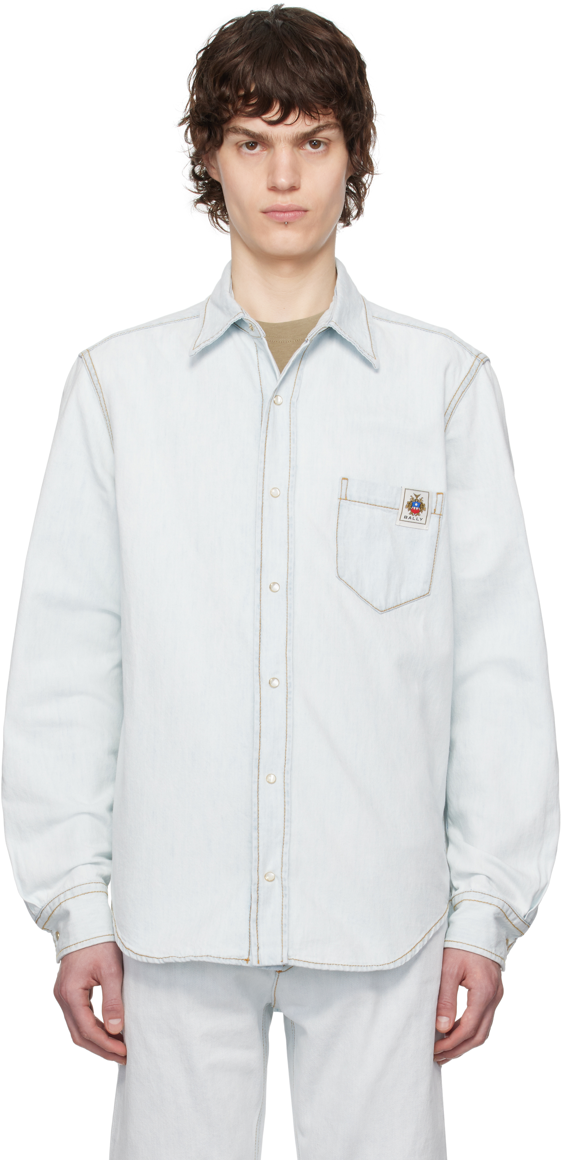 BALLY バリー ロゴ刺繍 ポロシャツ ネイビー M ルーマニア製 BALLY バリー ロゴ刺繍 ポロシャツ ネイビー M ルーマニア製