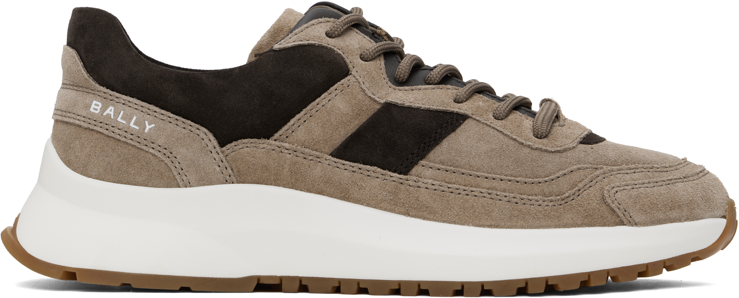 【24AW NEW】BALLY_men / Outline レザー スニーカー / Brown 24AW NEW】BALLY_men / Outline レザー スニーカー / Brown