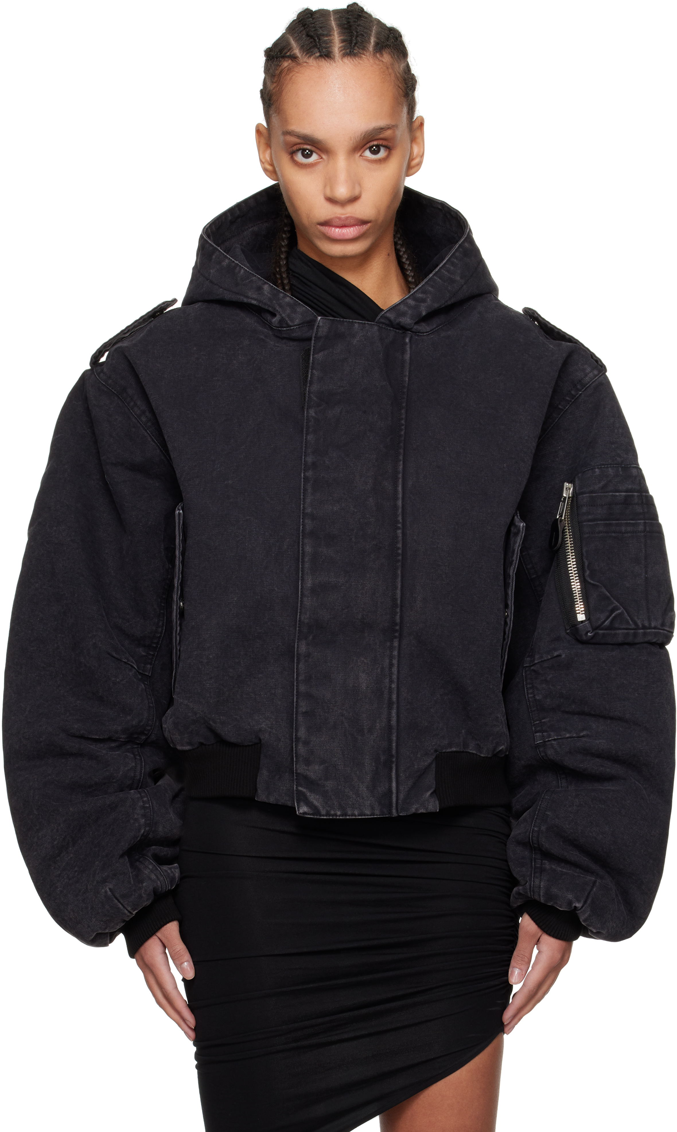 ENTIRE STUDIOS SSENSE EXCLUSIVE BLACK W2 BOMBER JACKET
