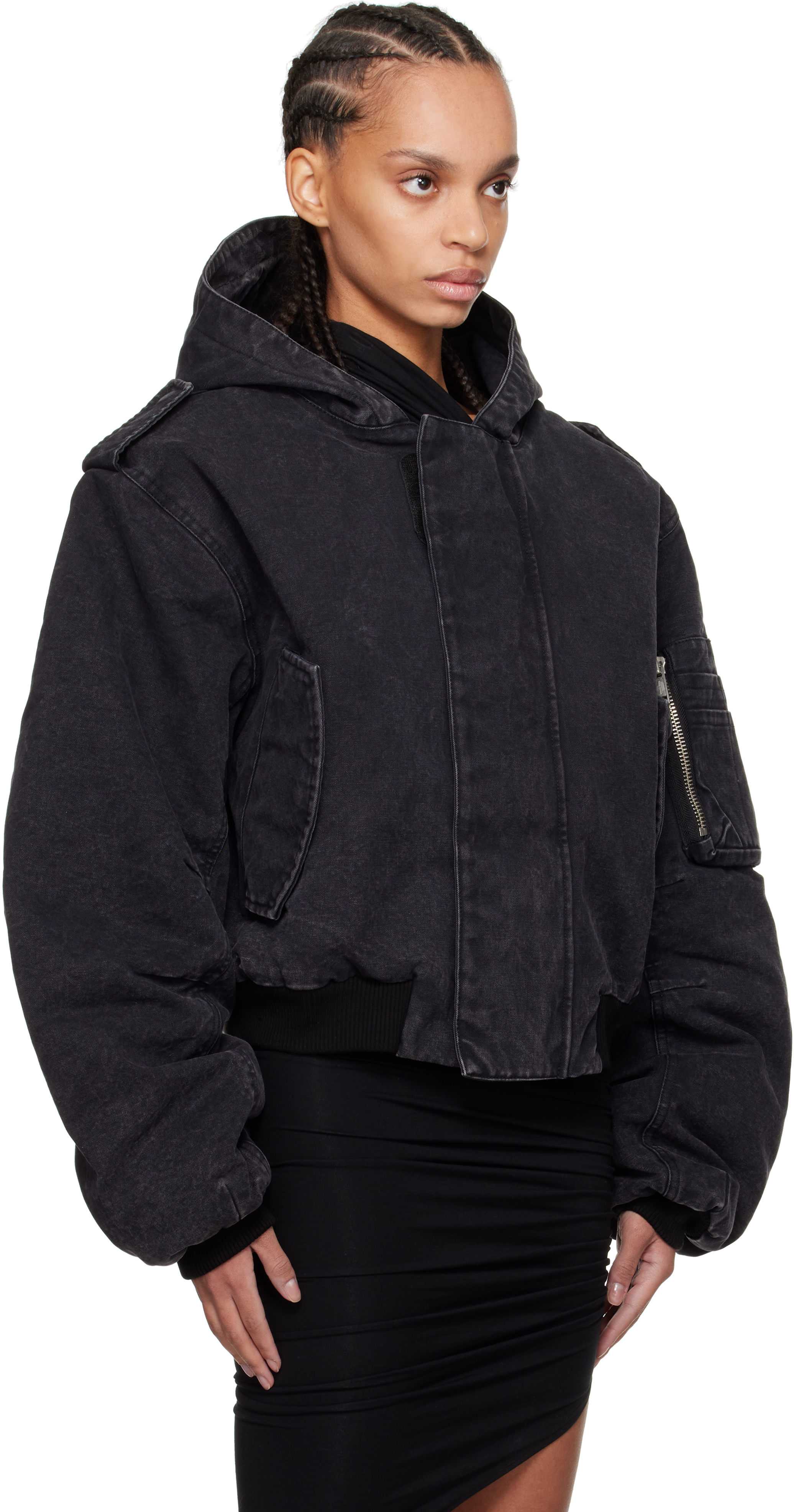ENTIRE STUDIOS SSENSE EXCLUSIVE BLACK W2 BOMBER JACKET