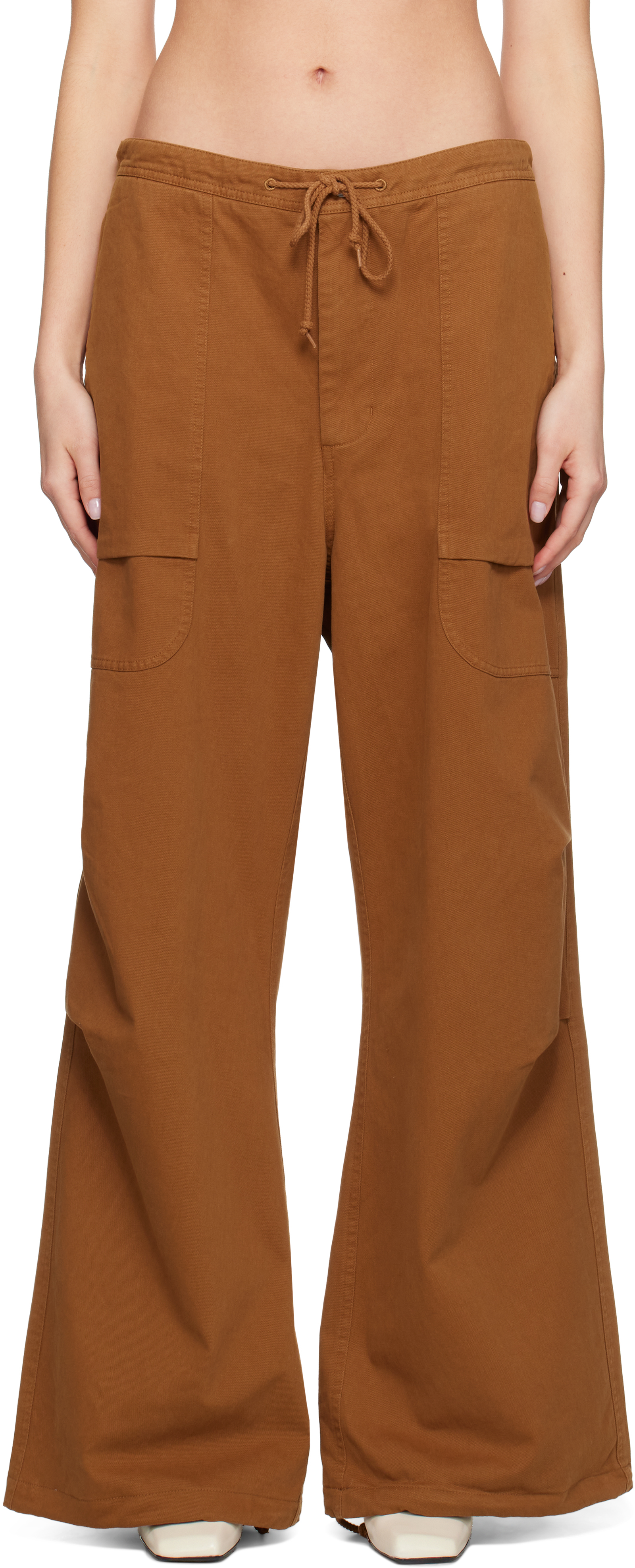 Shop Entire Studios Orange Barren Cargo Pants In Copper