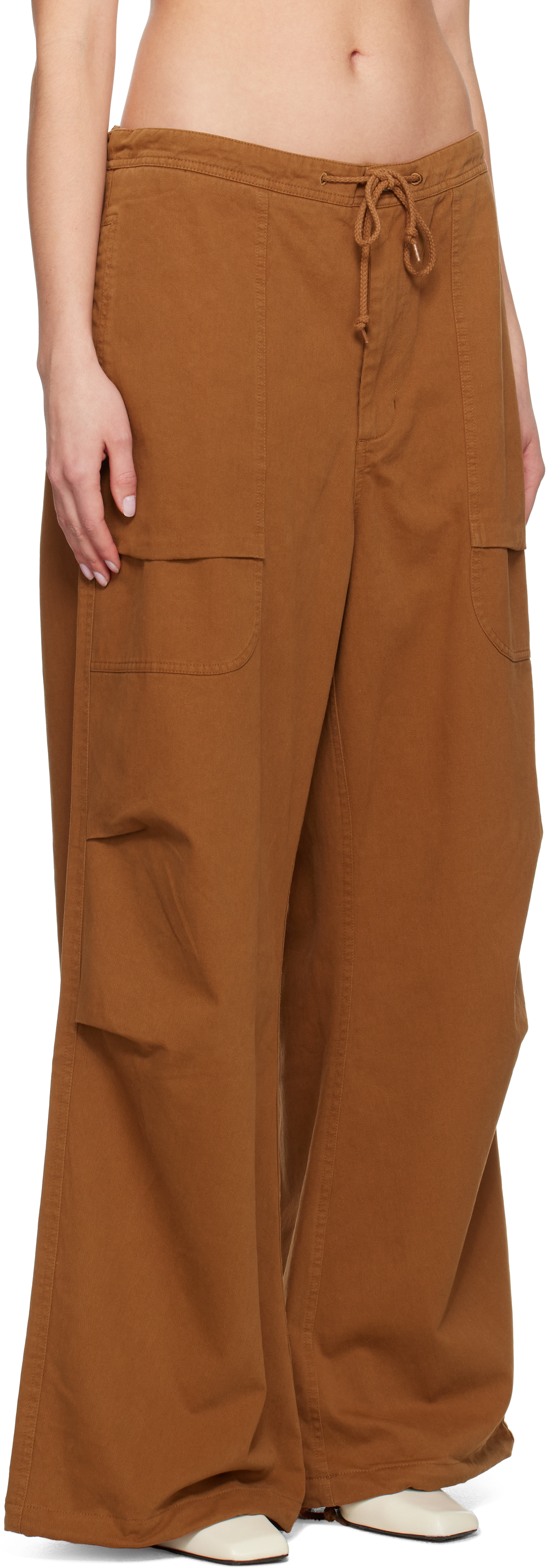 Shop Entire Studios Orange Barren Cargo Pants In Copper