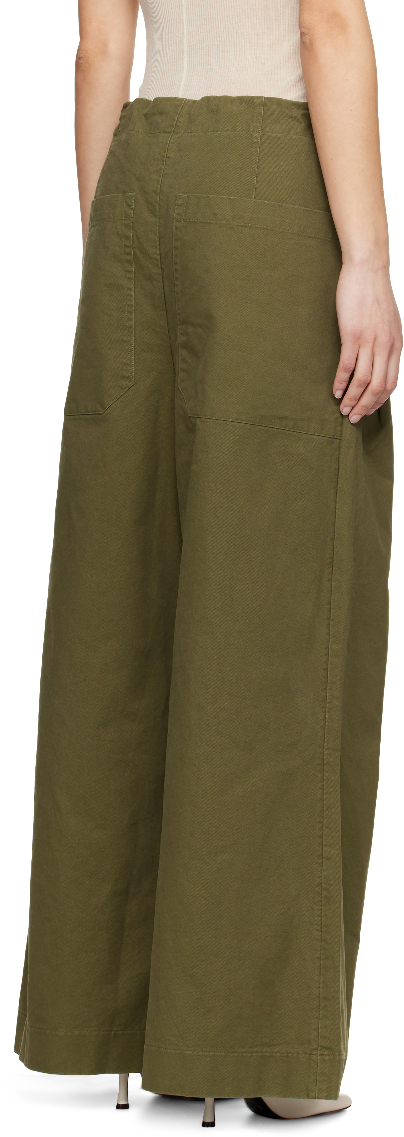 Entire Studios Khaki Wares Trousers In Army