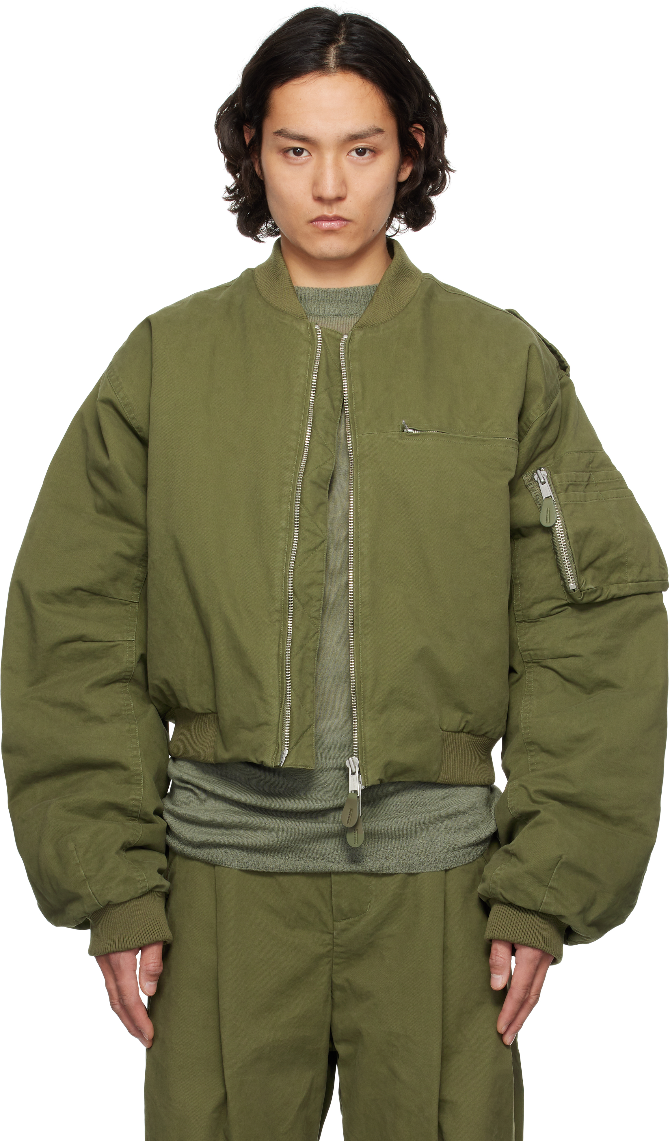 Entire Studios A-4 Bomber Jacket In Army