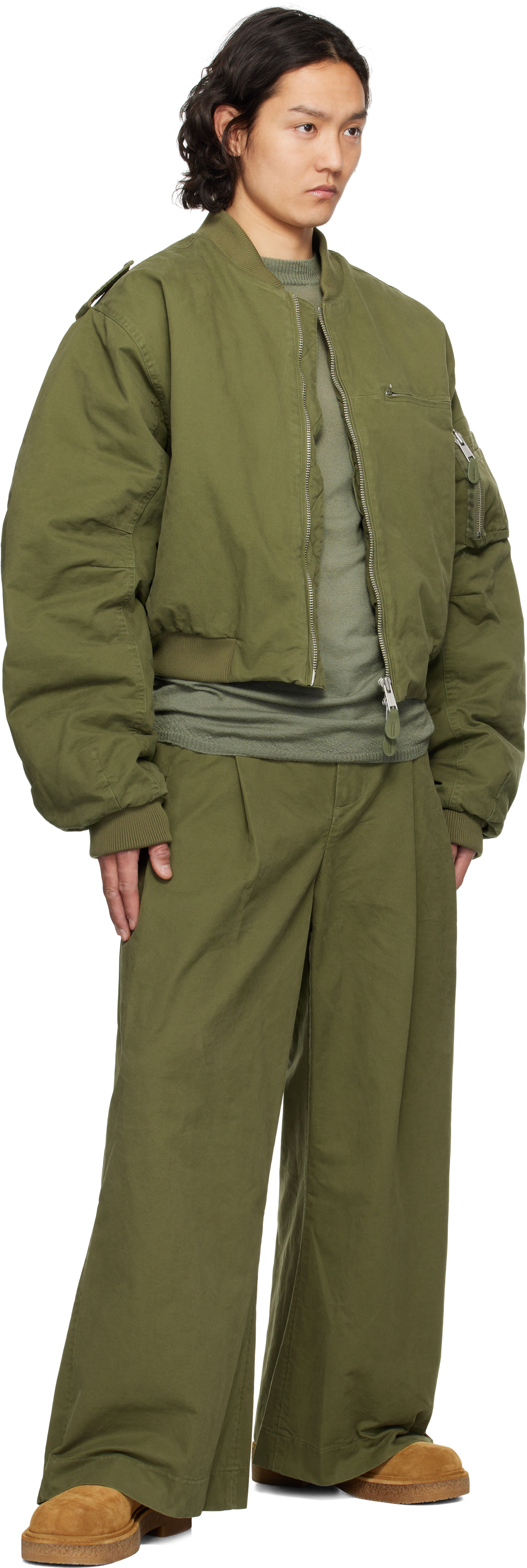 Entire Studios A-4 Bomber Jacket In Army