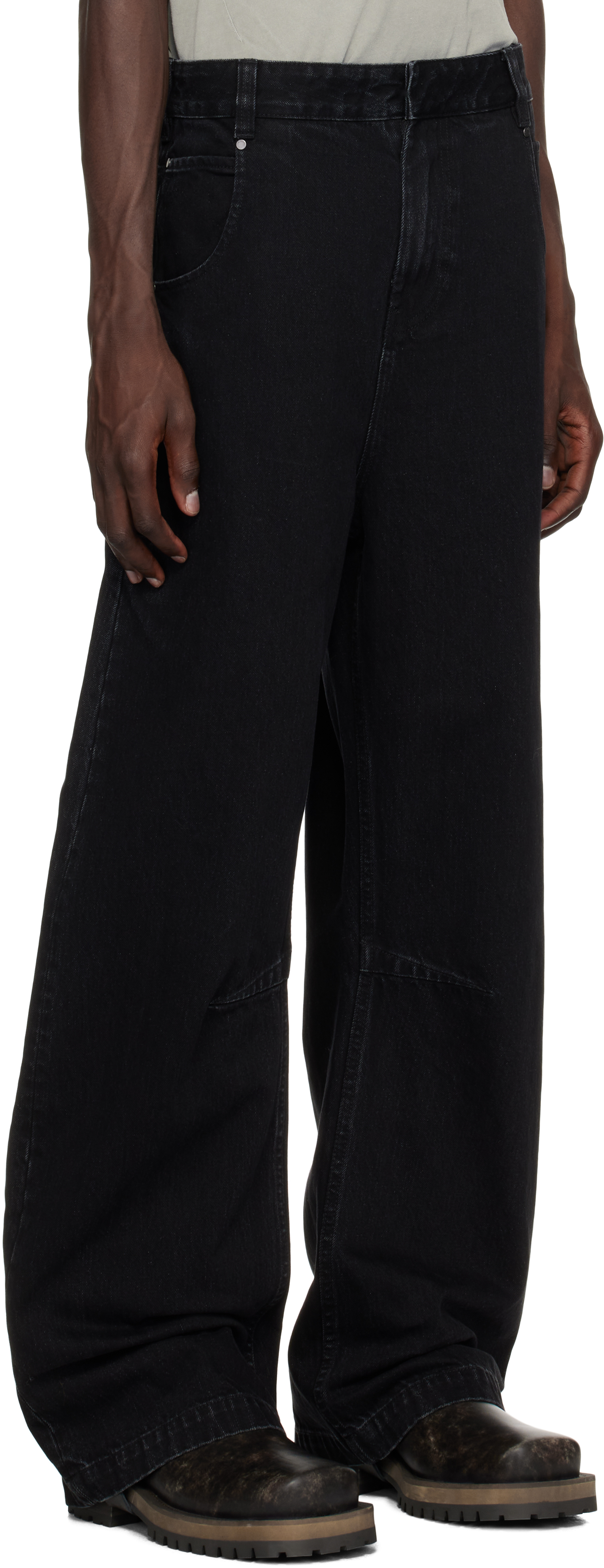 Entire Studios Gem Jeans Jeans In Black Cotton In Black