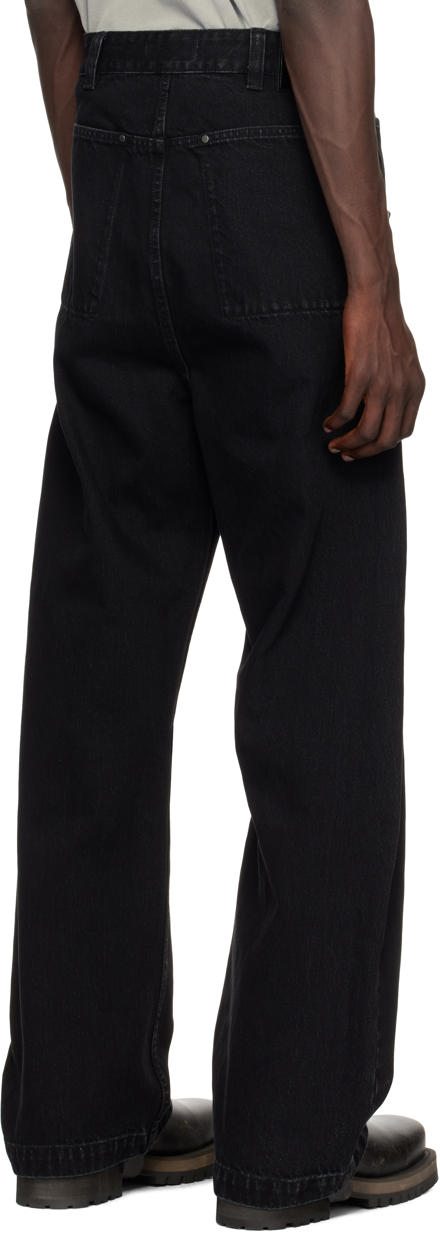 Entire Studios Gem Jeans Jeans In Black Cotton In Black