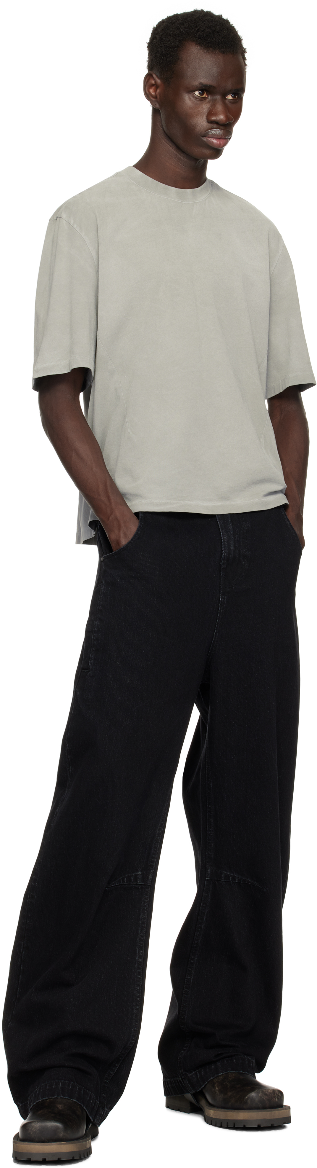 Entire Studios Gem Jeans Jeans In Black Cotton In Black