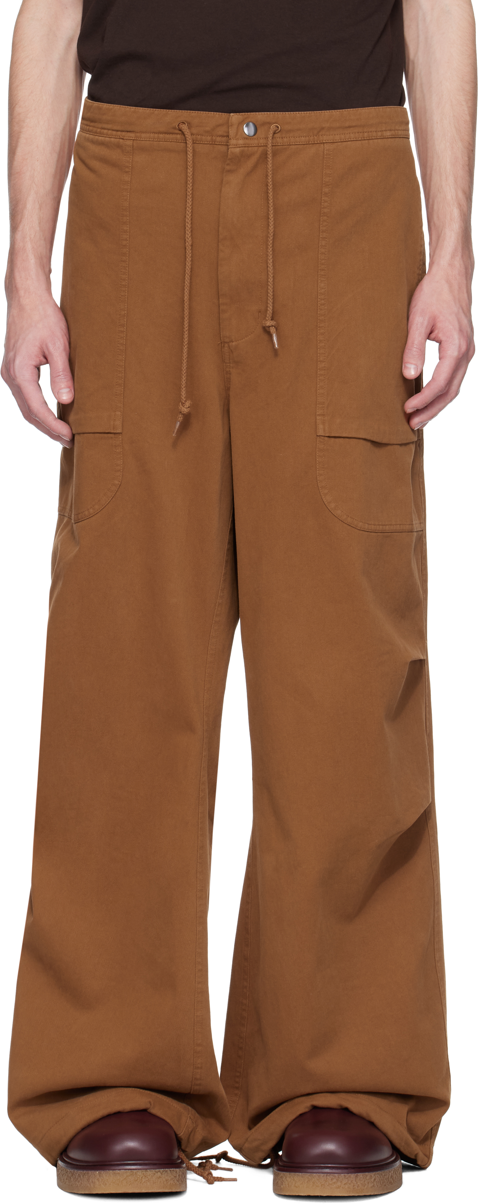 Entire Studios Brown Barren Cargo Trousers In Copper