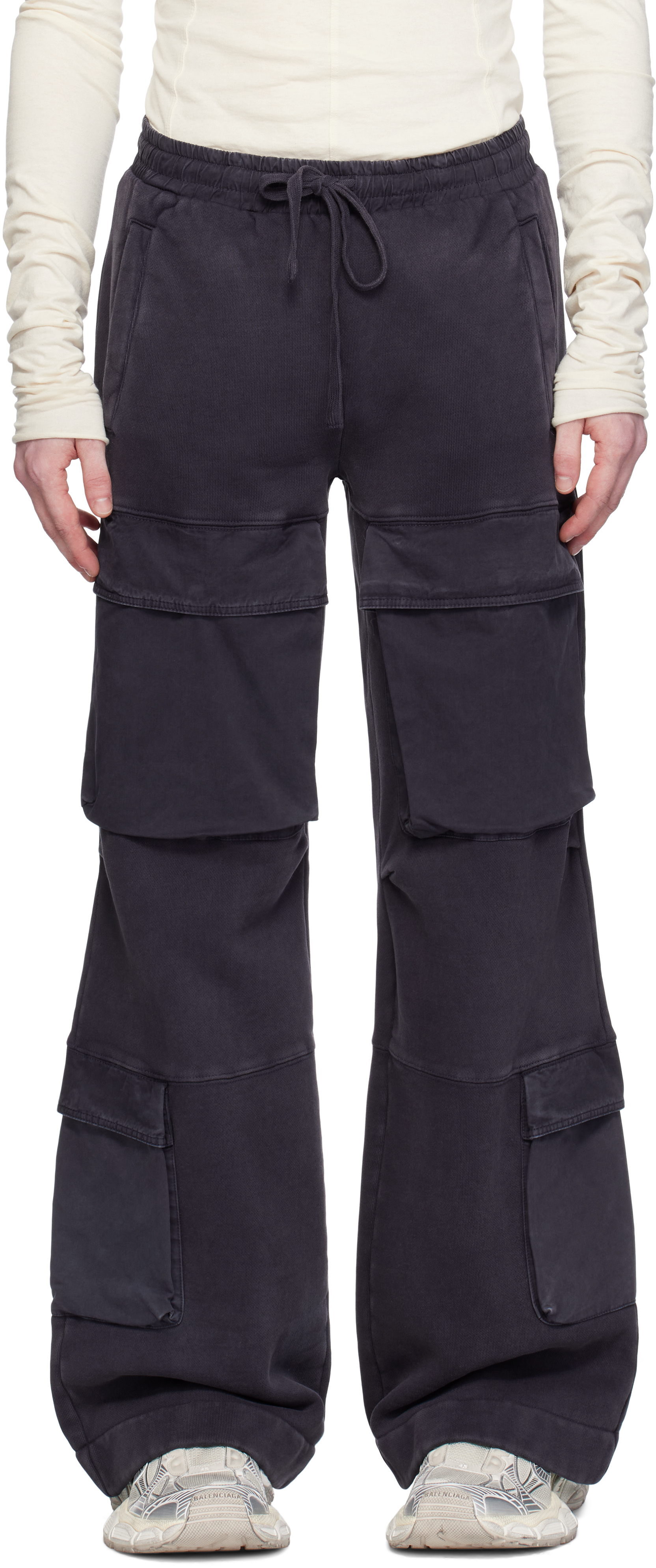 Entire Studios Navy Utility Cargo Pants In Ink