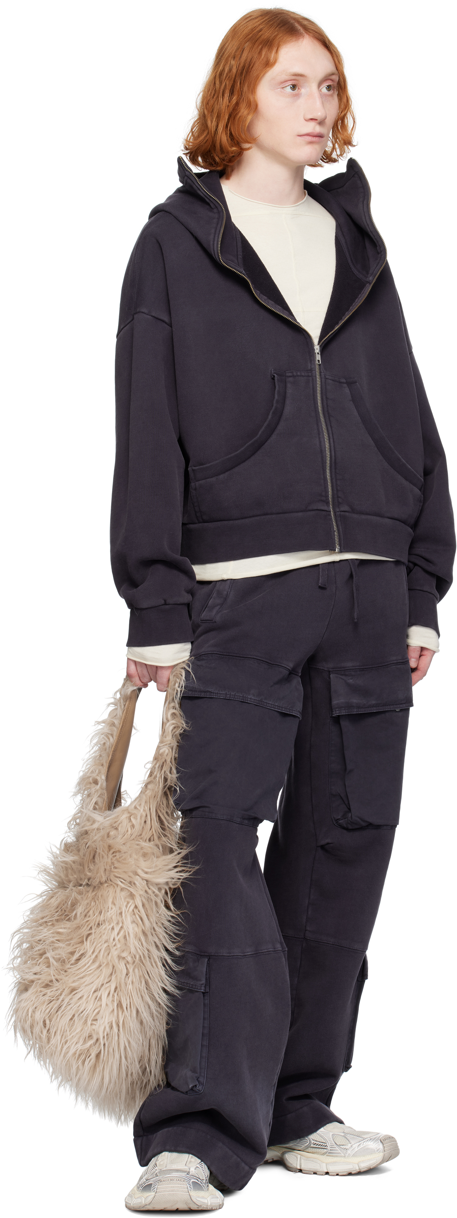 Entire Studios Navy Utility Cargo Pants In Ink