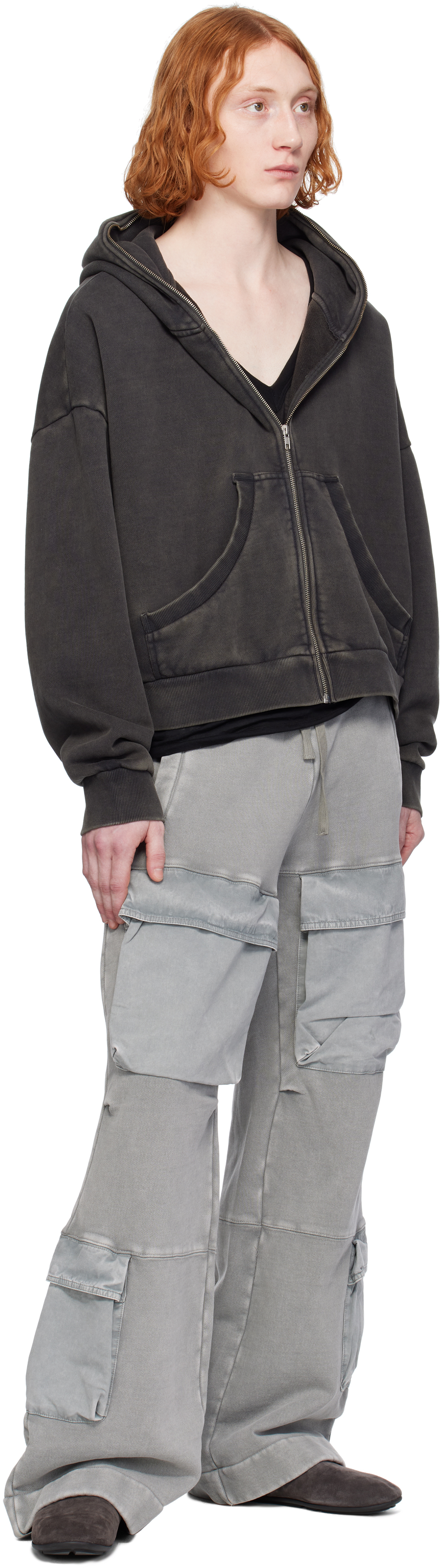 Entire Studios Gray Utility Cargo Pants In Rhino
