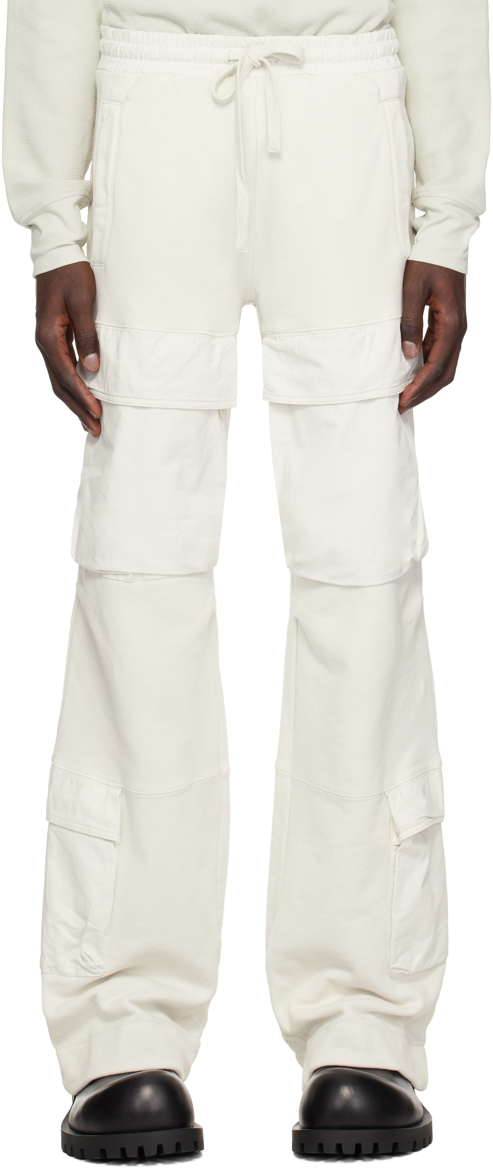 Entire Studios Off-white Utility Cargo Pants In Rice