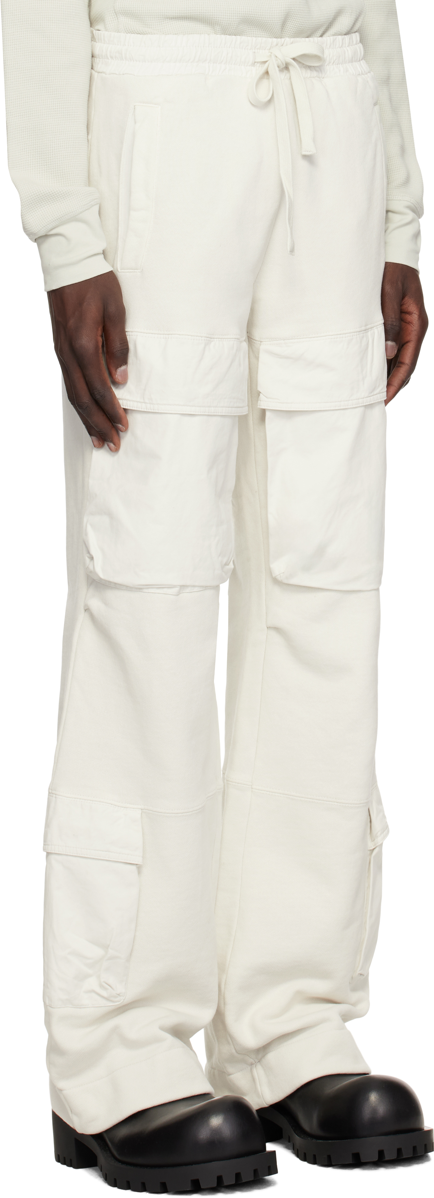Entire Studios Off-white Utility Cargo Pants In Rice