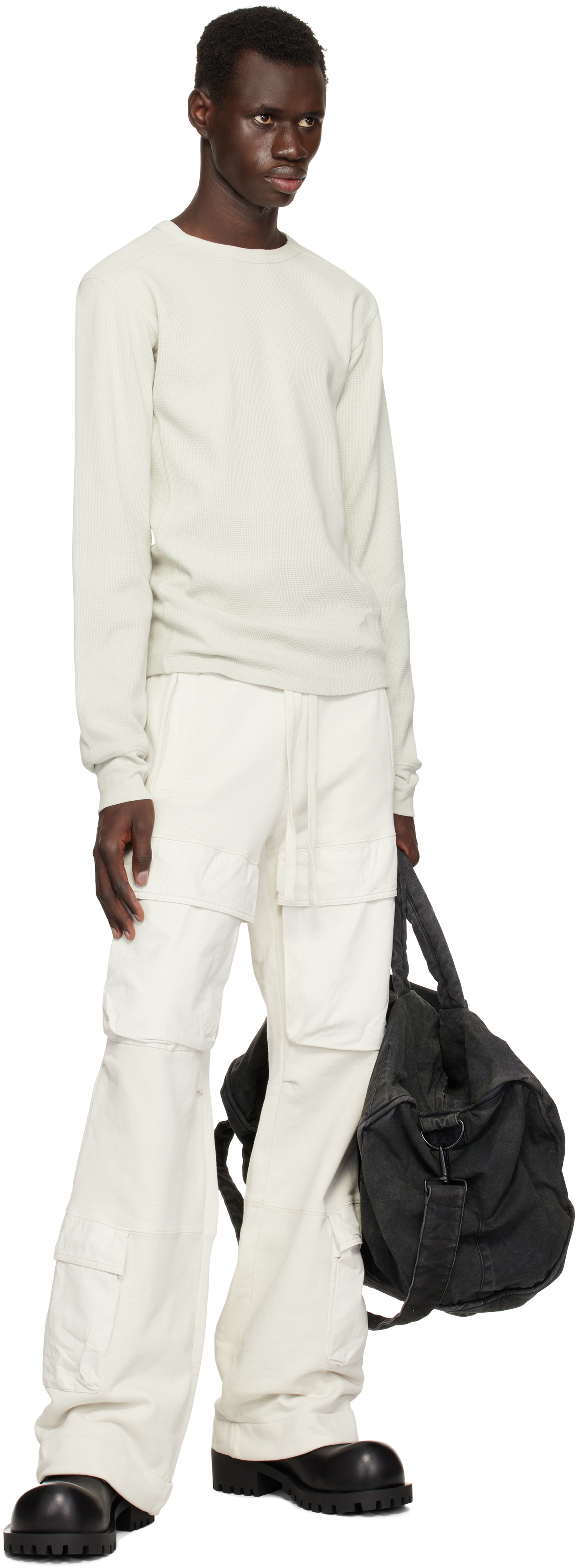 Entire Studios Off-white Utility Cargo Pants In Rice