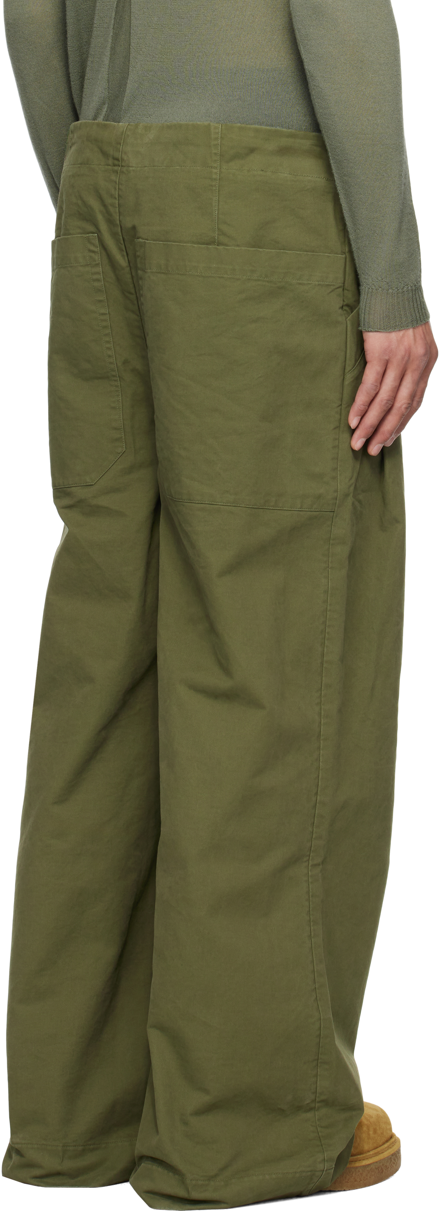 Entire Studios Khaki Wares Trousers In Army