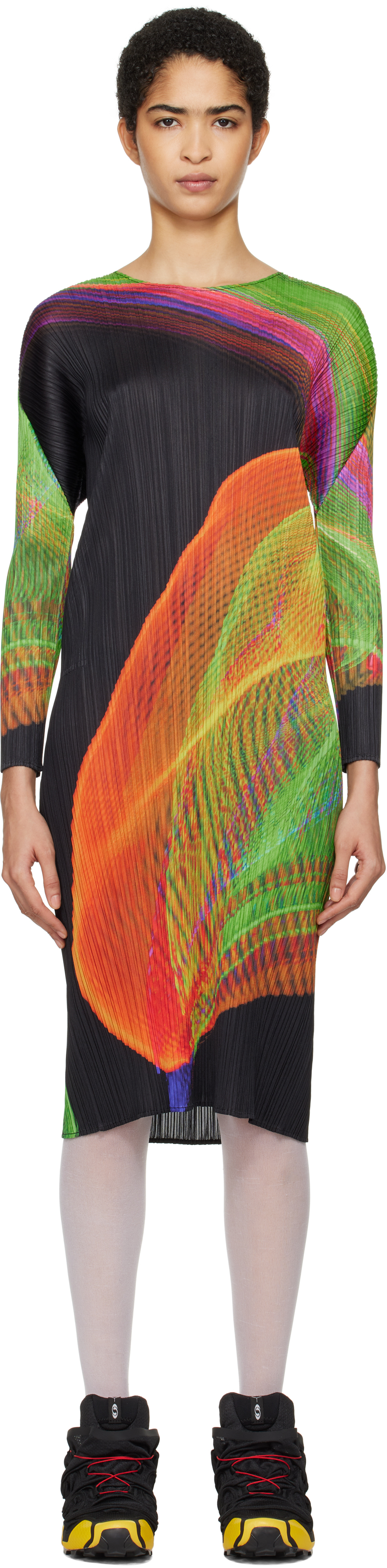 Multicolor Spectrum Midi Dress