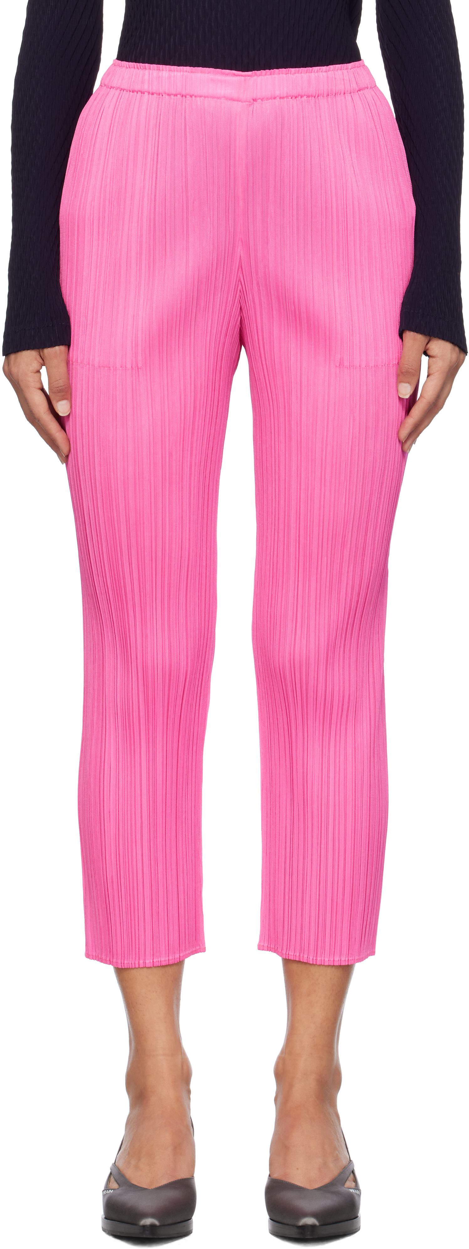ISSEY MIYAKE PLEATS ピンクキャミソール SOLAR FLARE Shirt Greyish Pink – ISSEY MIYAKE EU