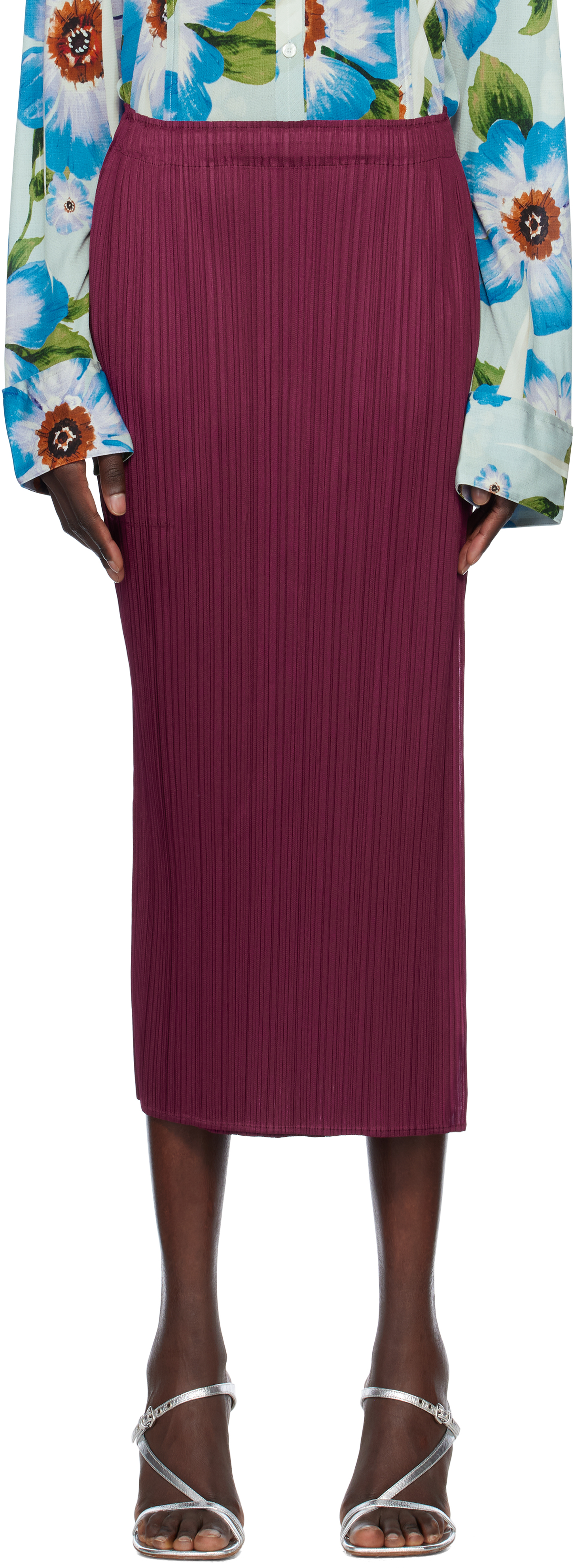 Blue Monthly Colors March Midi Skirt