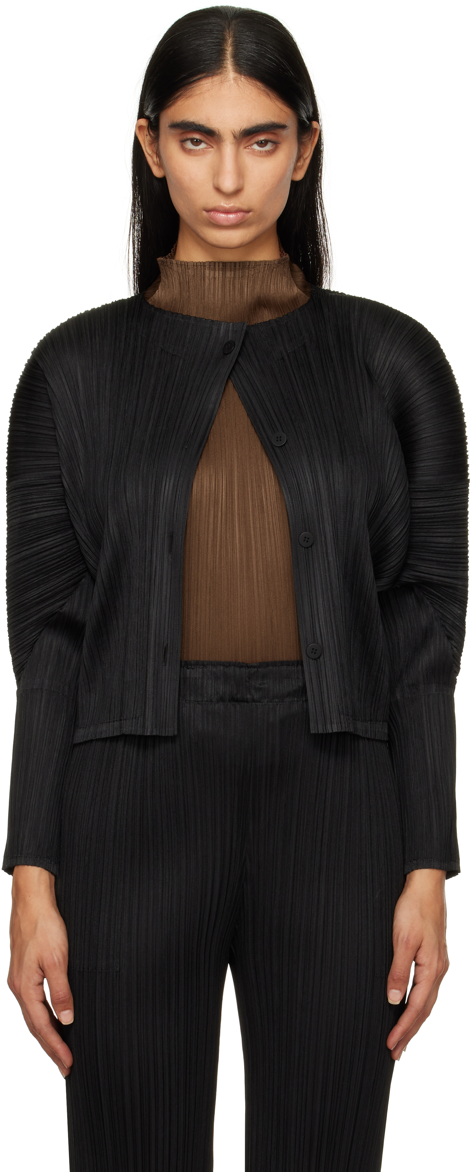 PLEATS PLEASE MONTHLY OCTOBER BLACKサイズ3 Black Monthly Colors October Trousers by PLEATS PLEASE ISSEY