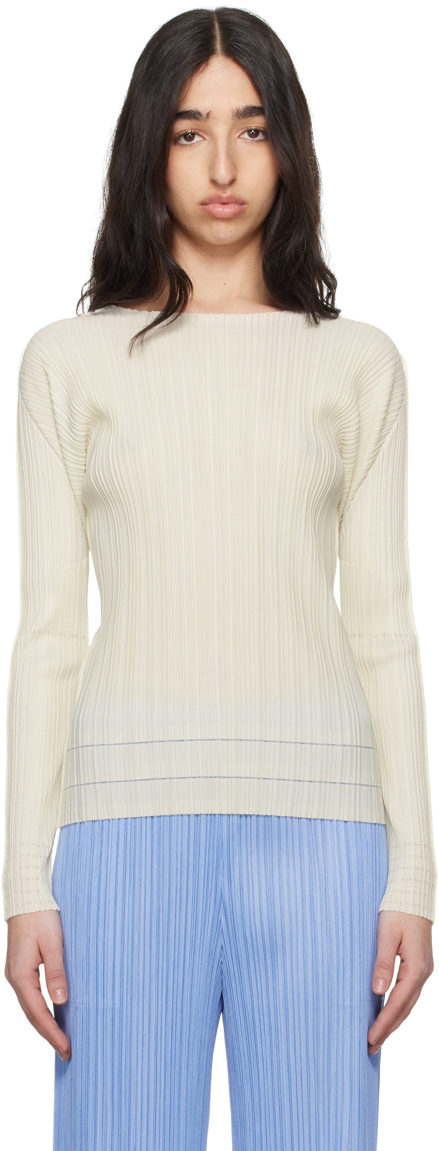 Pleats Please Issey Miyake Tatami July in Off White | WE ARE