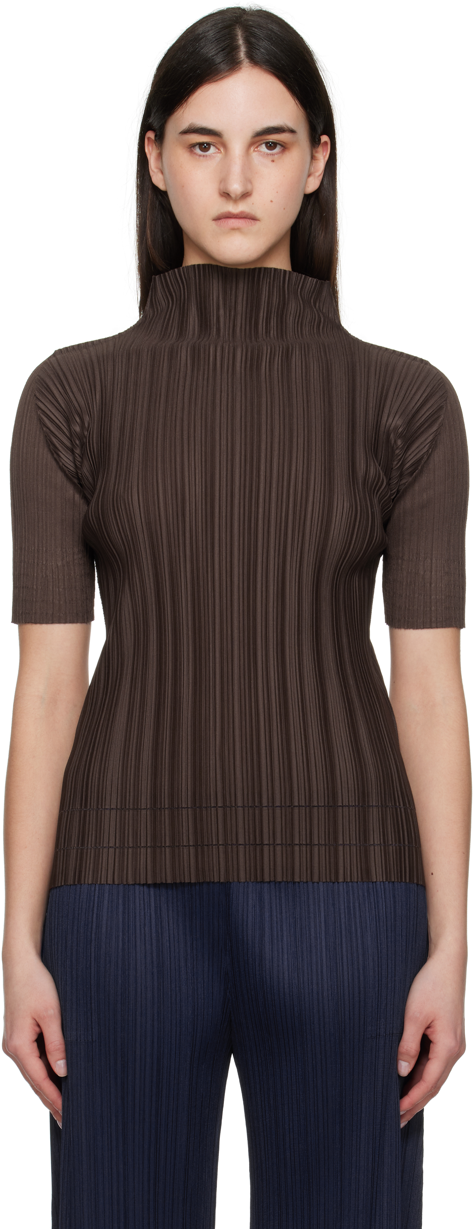 100% Authentic Pleats Please Issey Miyake Top size 3 In Grey
