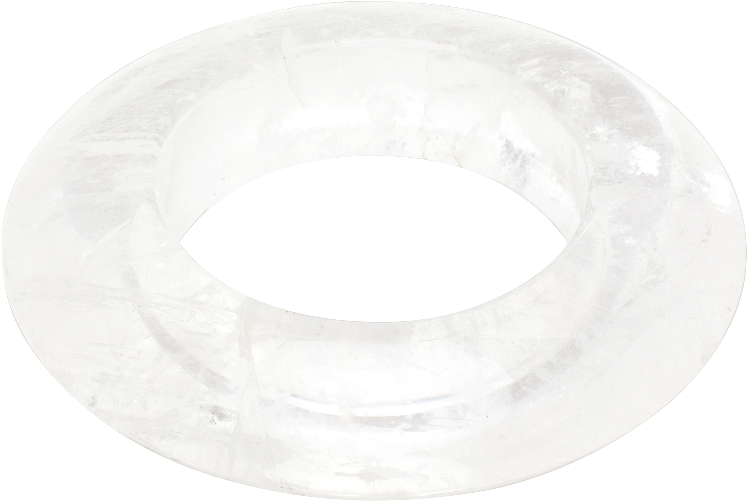 Transparent Quartz Pyramid Bangle Bracelet