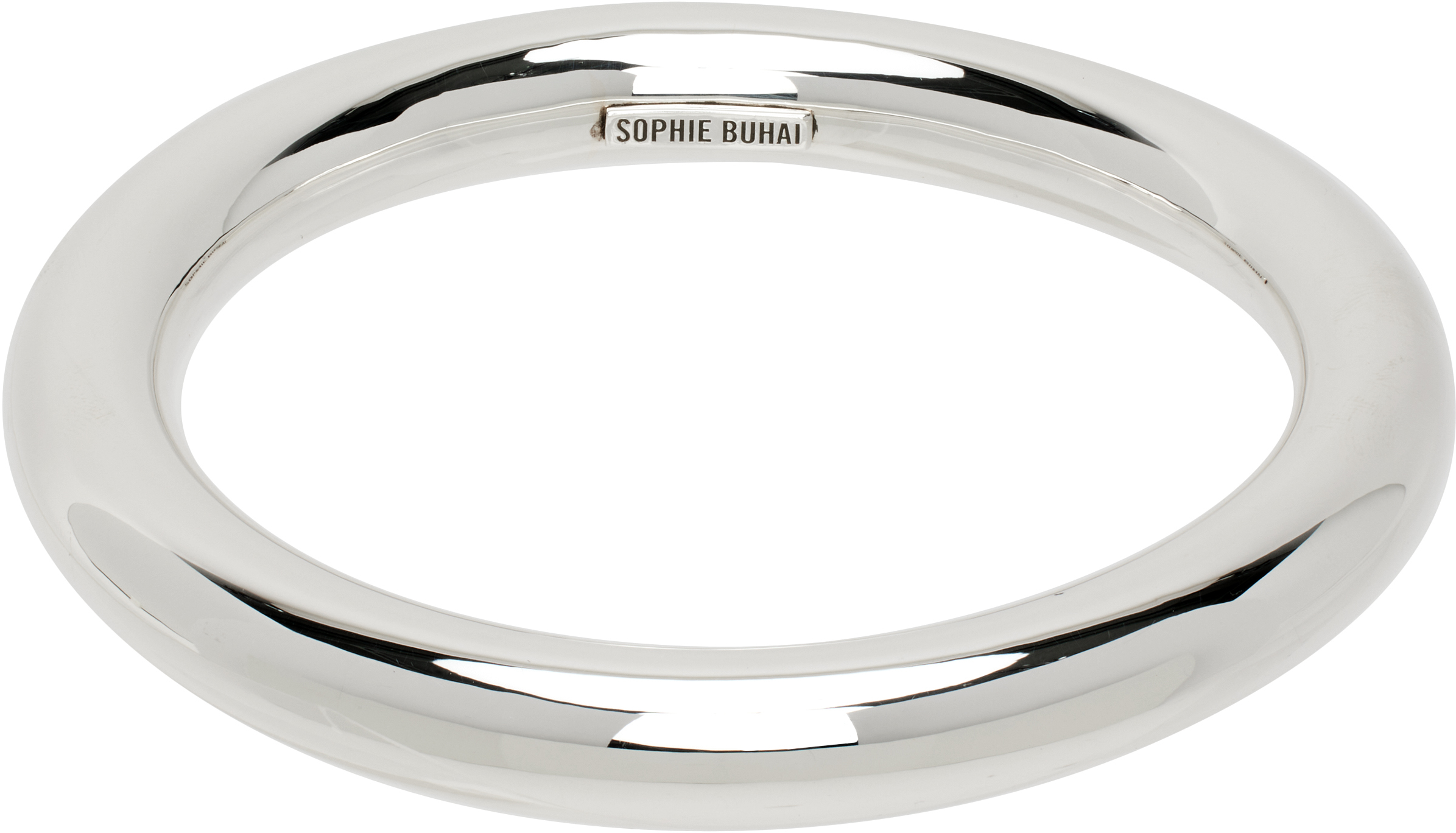 Silver Classic Circle Bangle Bracelet