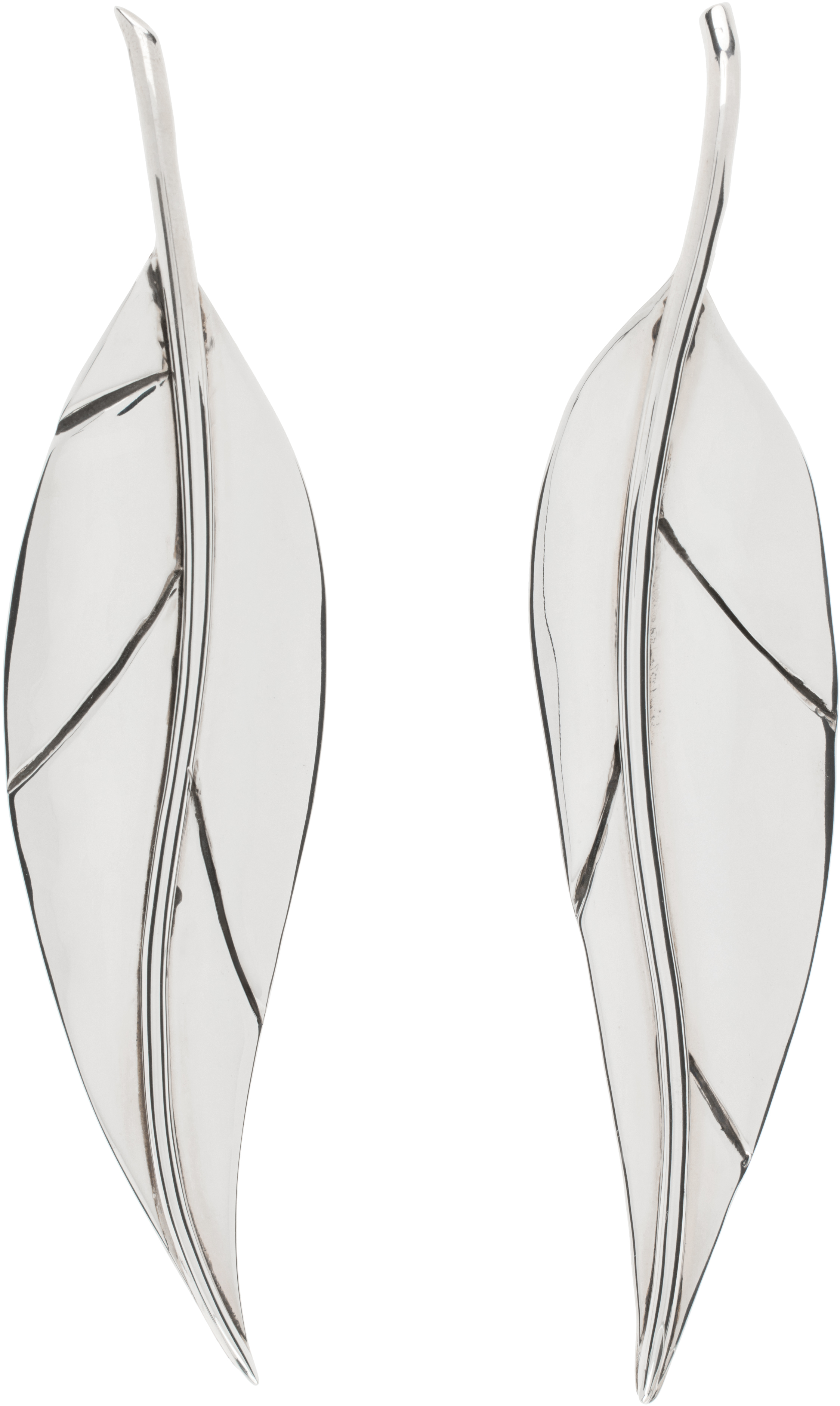 【SOPHIE BUHAI】シルバー Leaf ピアス（関税込み） Sophie Buhai: シルバー Leaf ピアス | SSENSE 日本