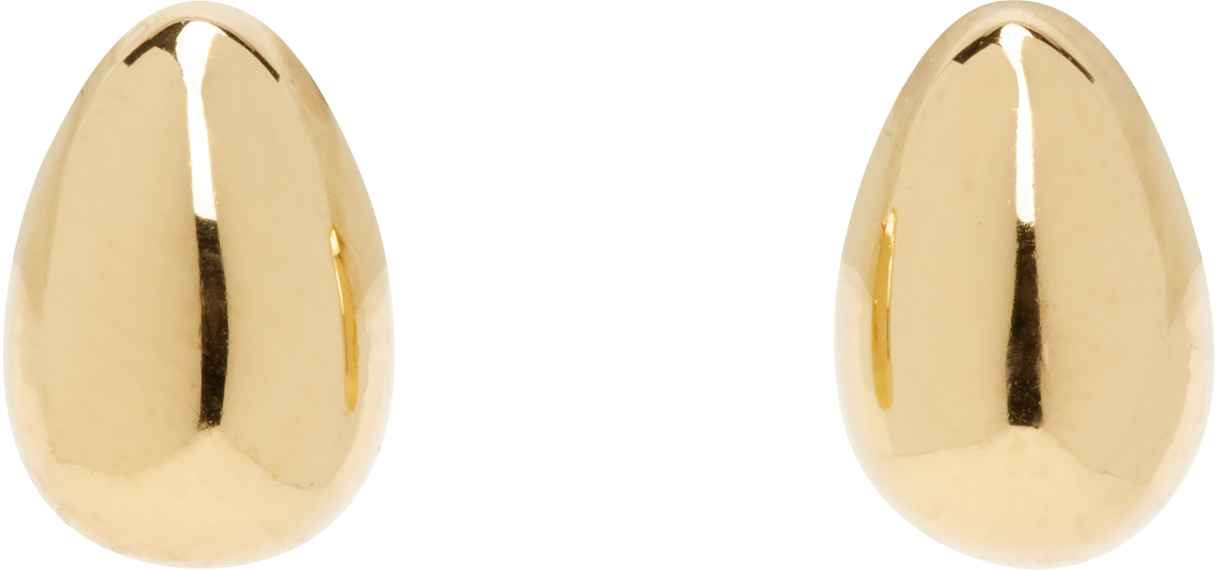 Gold Tiny Egg Stud Earrings