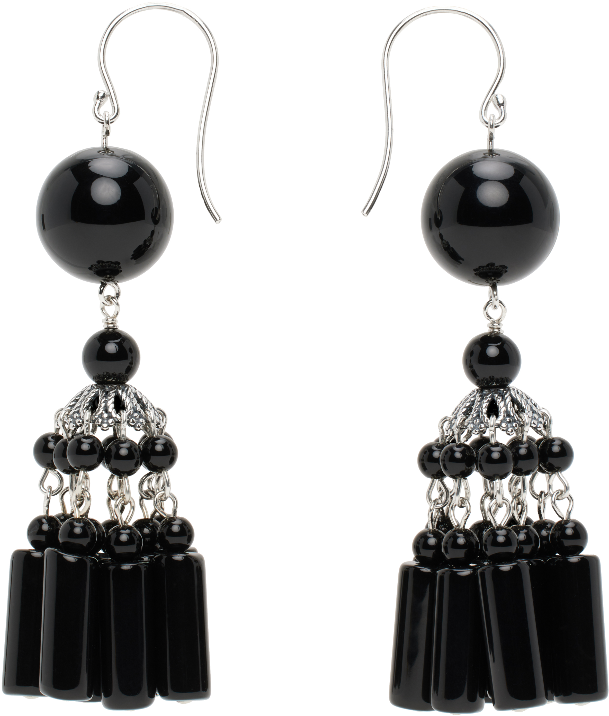 Silver & Black Flamenco Earrings