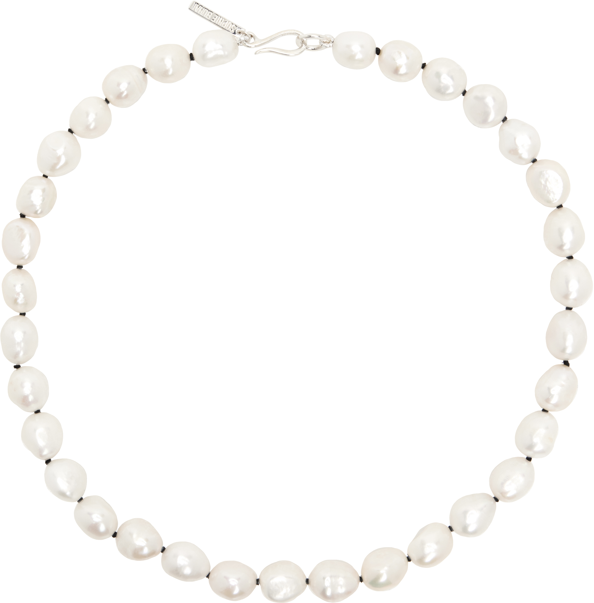 White Simple Baroque Pearl Choker