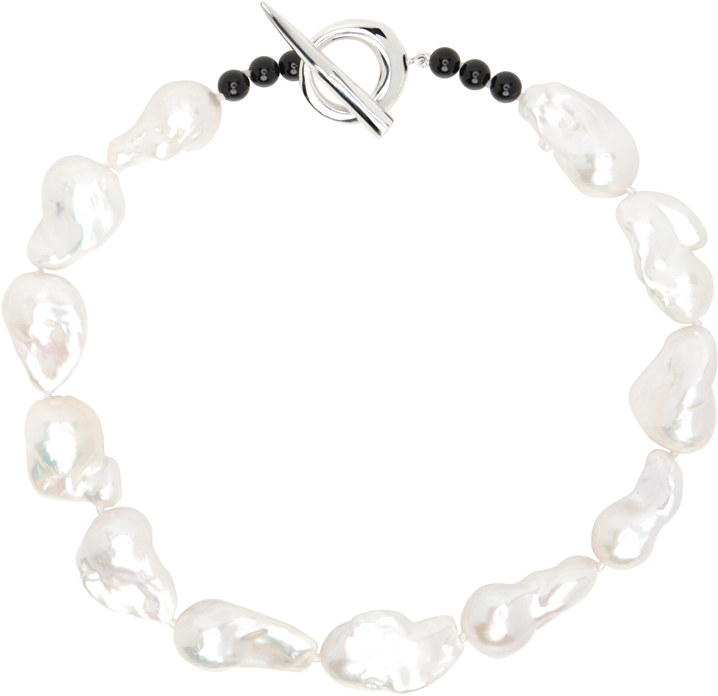 White Baroque Pearl Collar Necklace