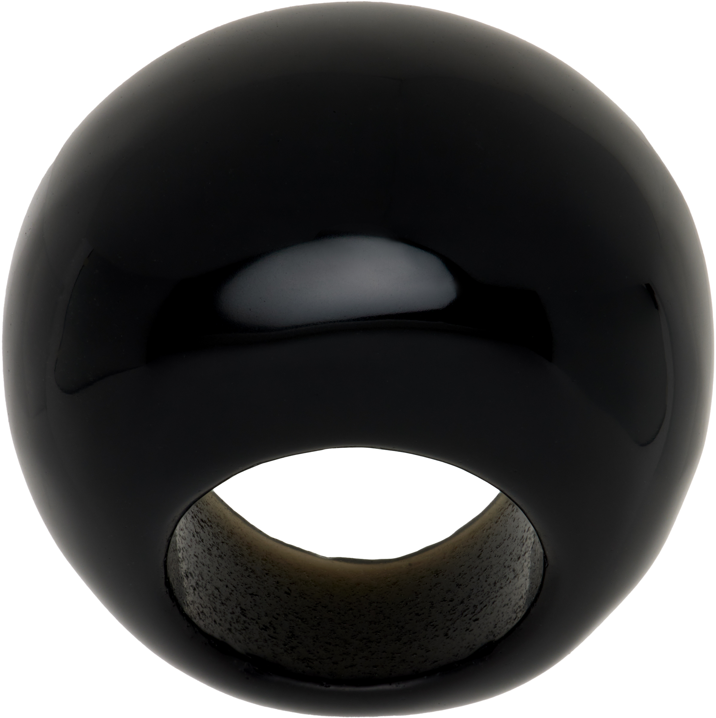 Black Onyx Donut Ring