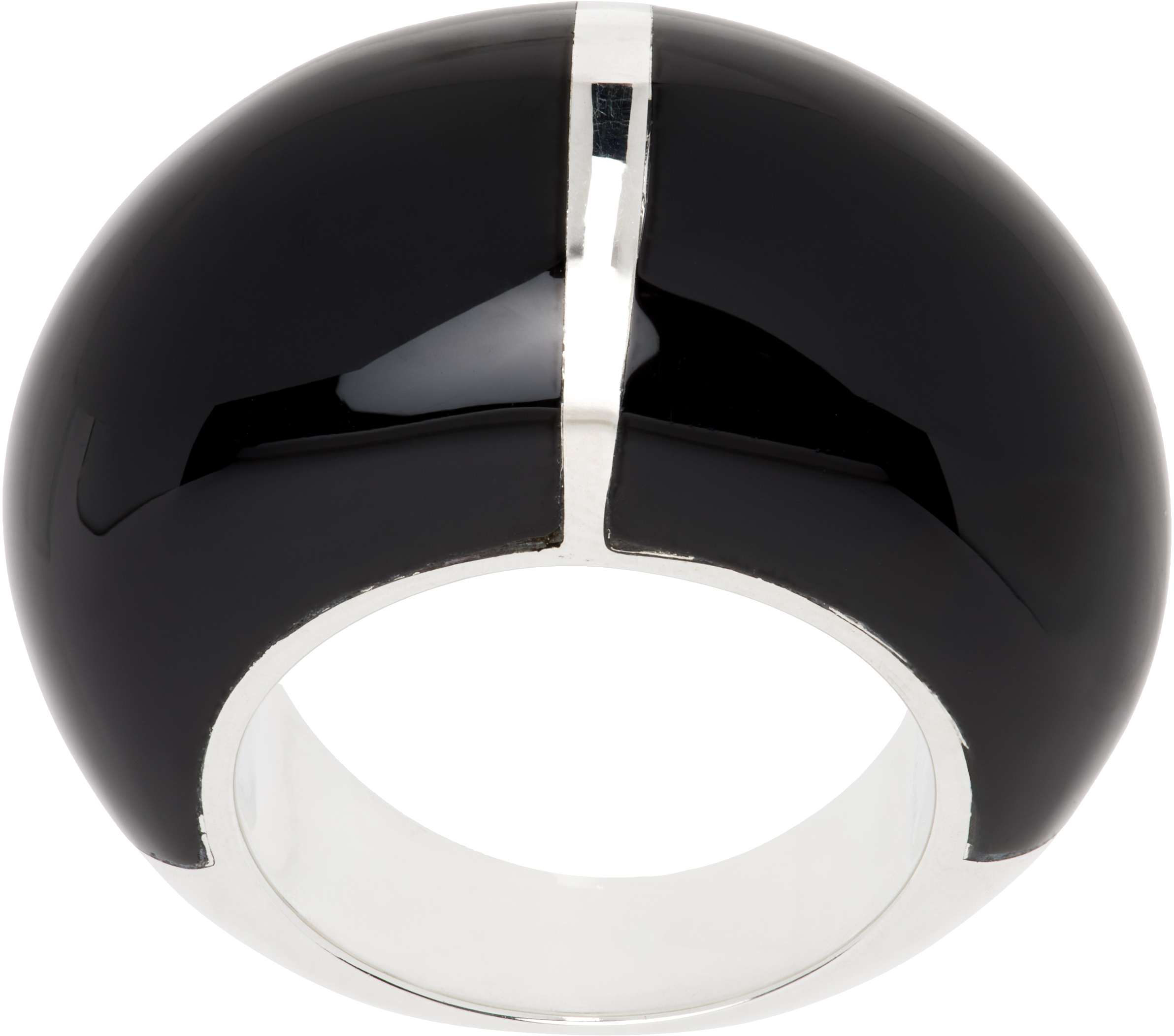 Silver & Black Onyx Division Ring
