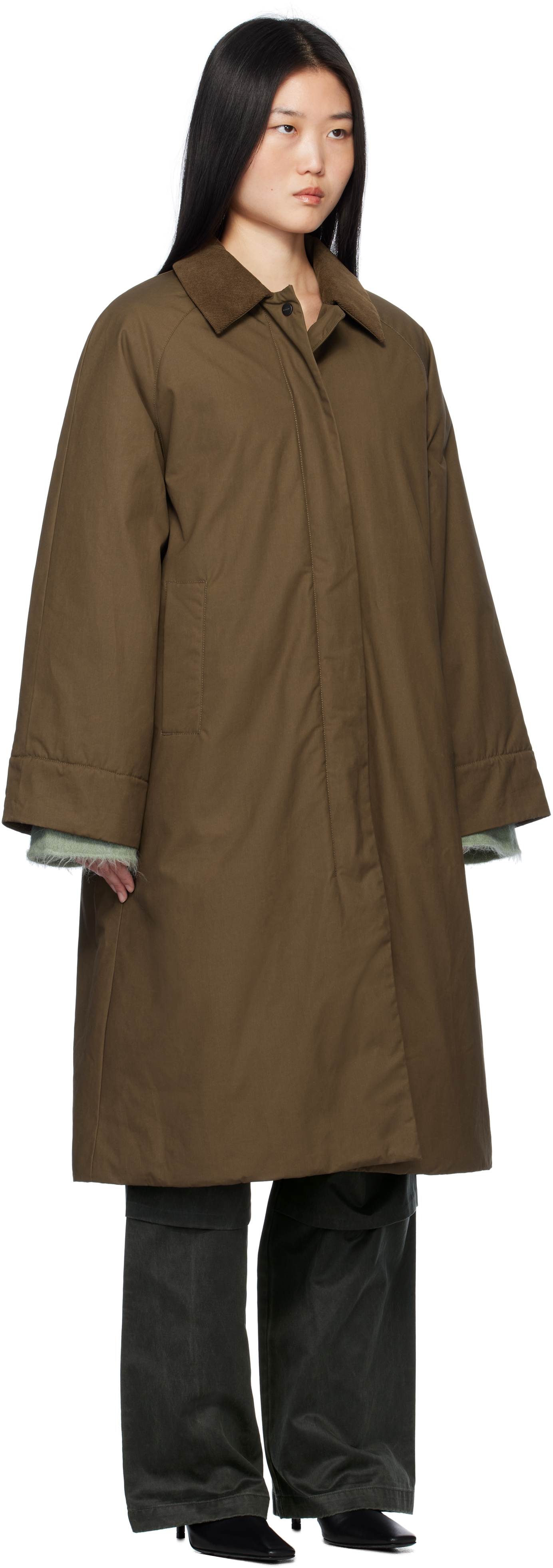 Holzweiler Brown Debbie Oil Coat In 1105 Dk. Brown