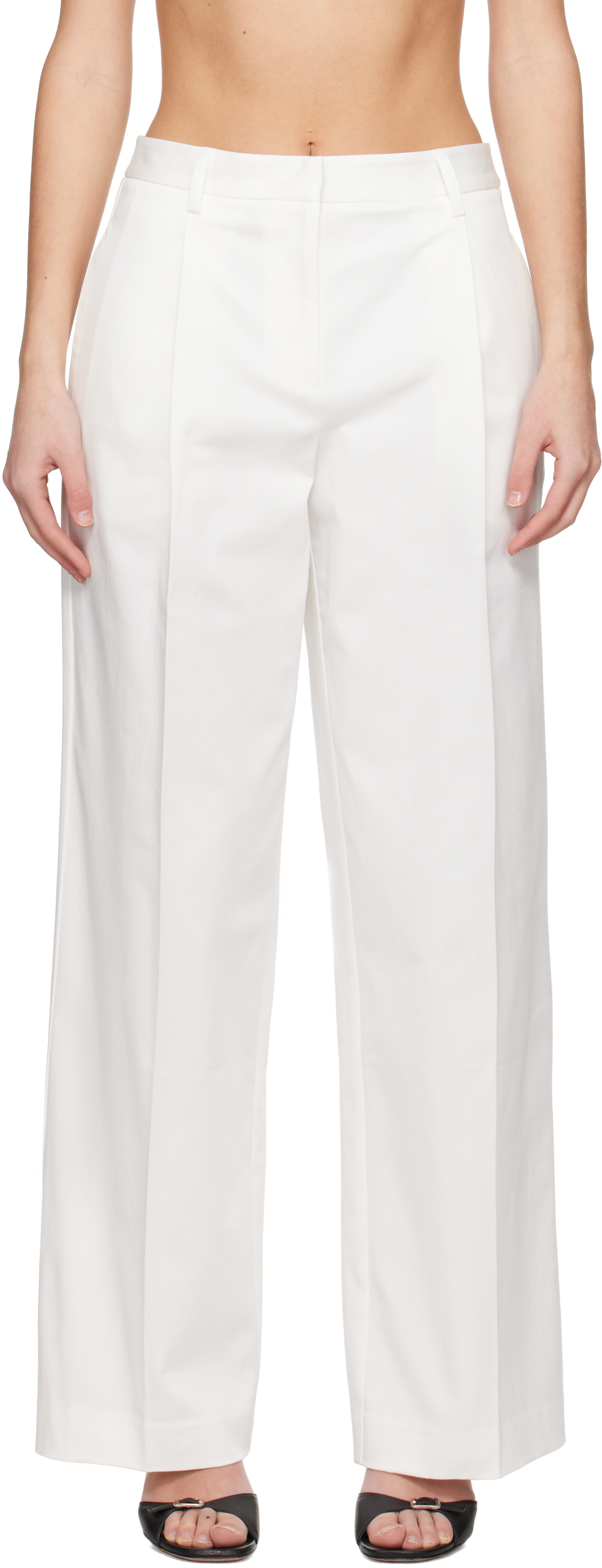 White Summer Chino Trousers