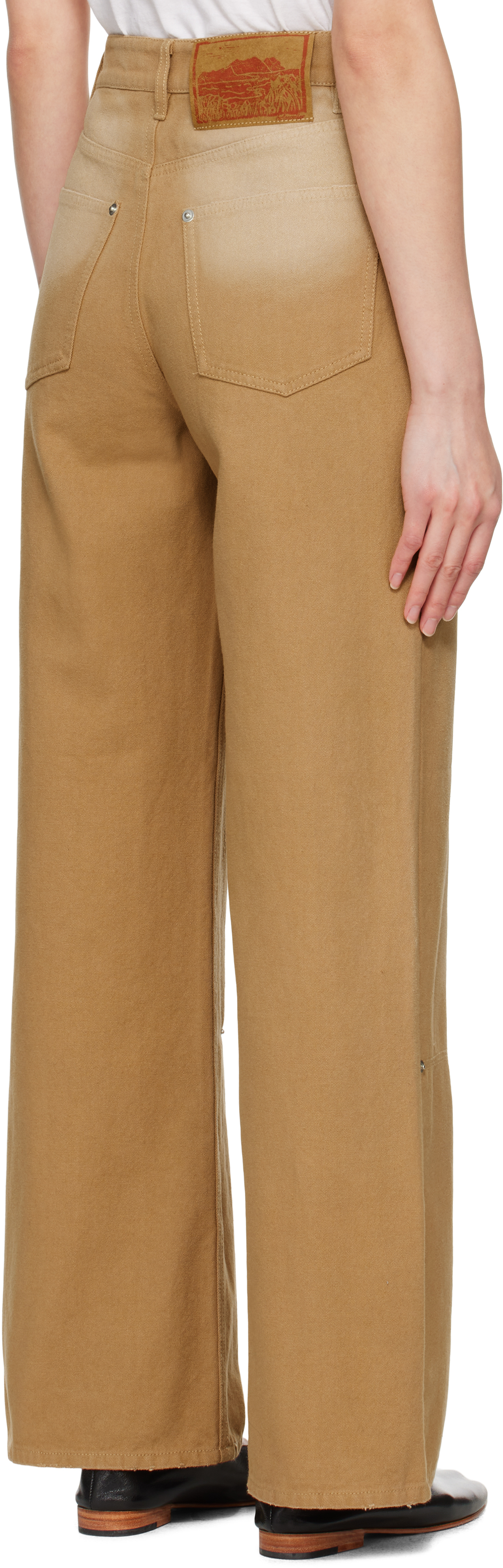 Holzweiler Tan Juno Workwear Trousers In 1103 Lt. Brown
