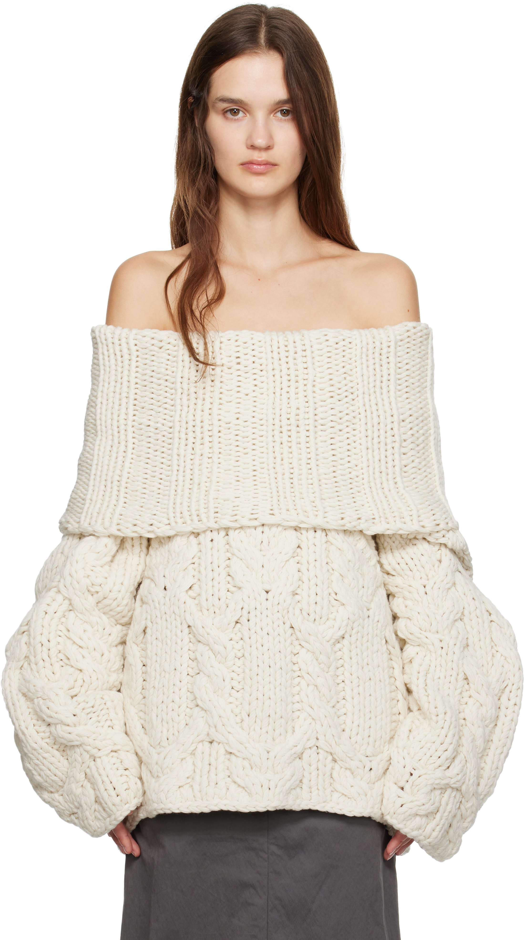 Off-White Super Chunky Cable Sweater