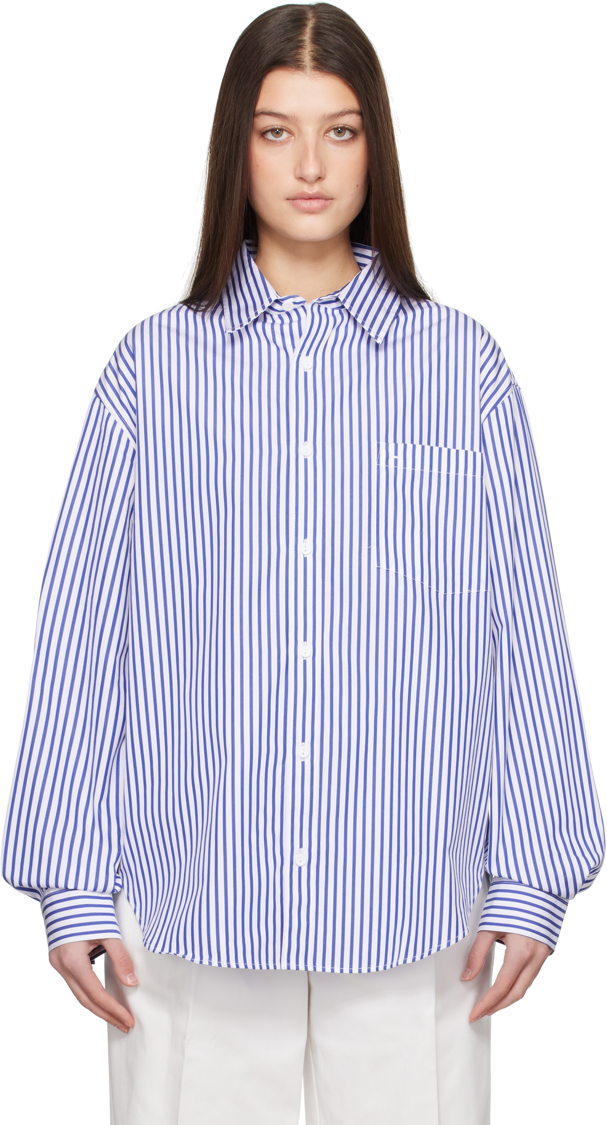 White 
Blue Relaxed Shirt