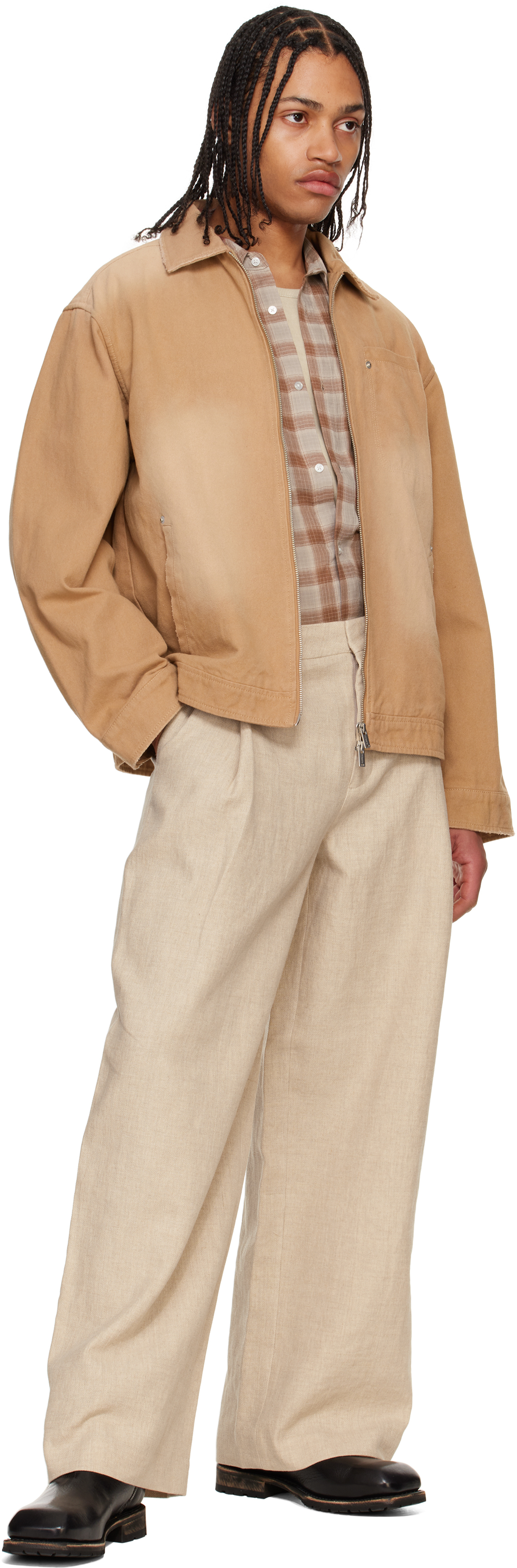 Holzweiler Tan Mildew Jacket In Lt. Brown 1103