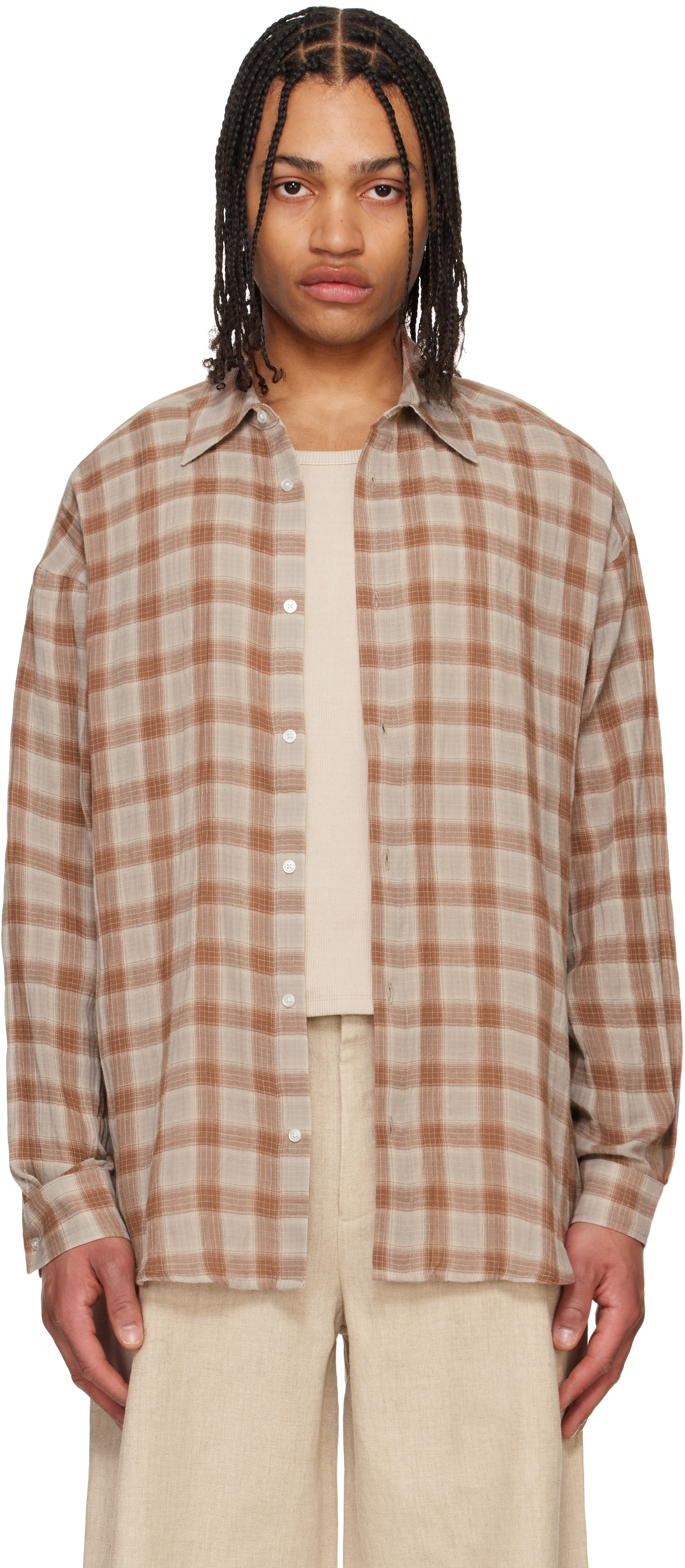 Brown Elja Check Shirt