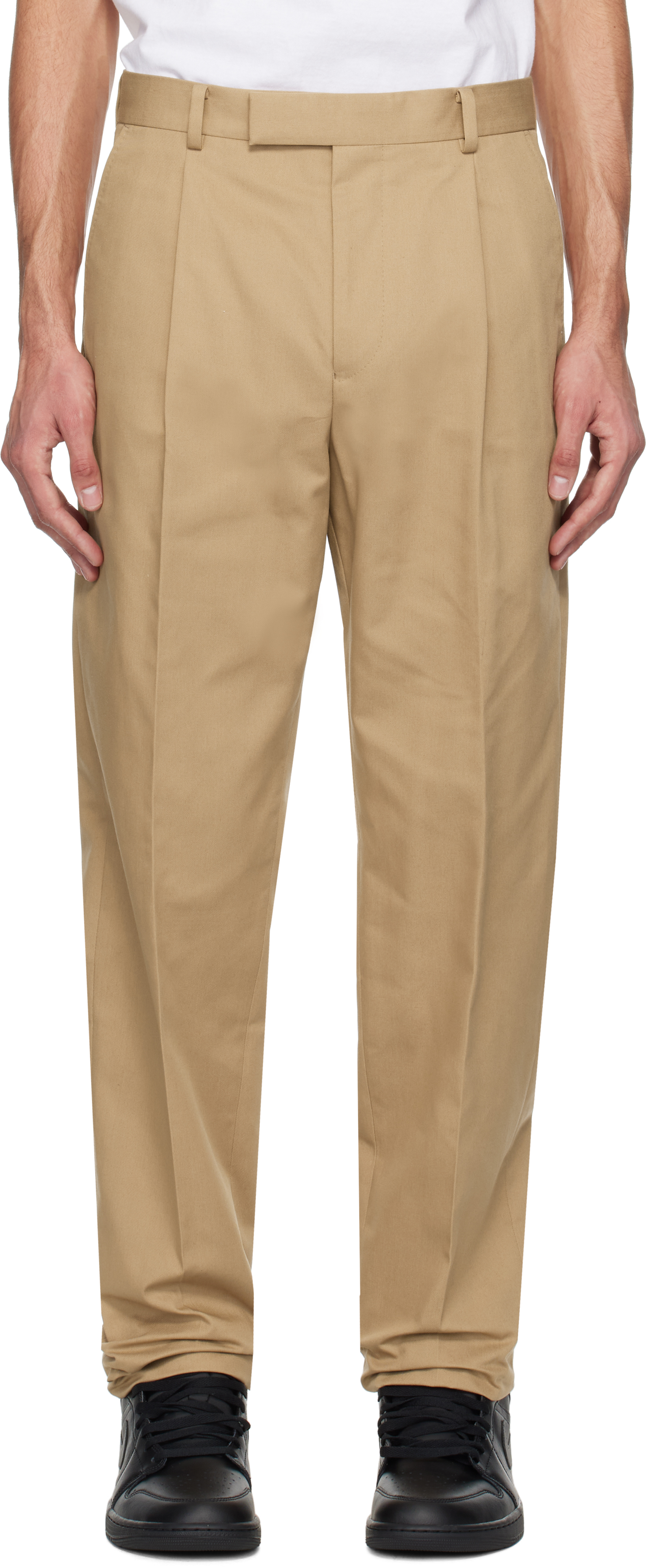 Tan Pleated Trousers