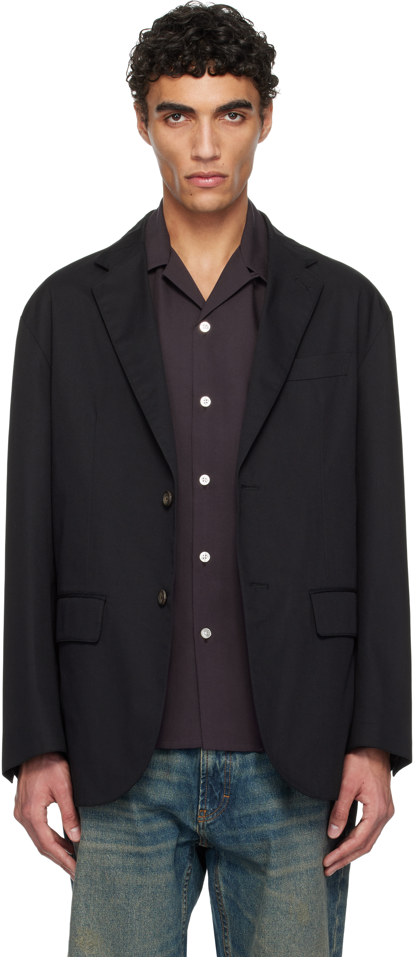 Black Unconstructed Blazer